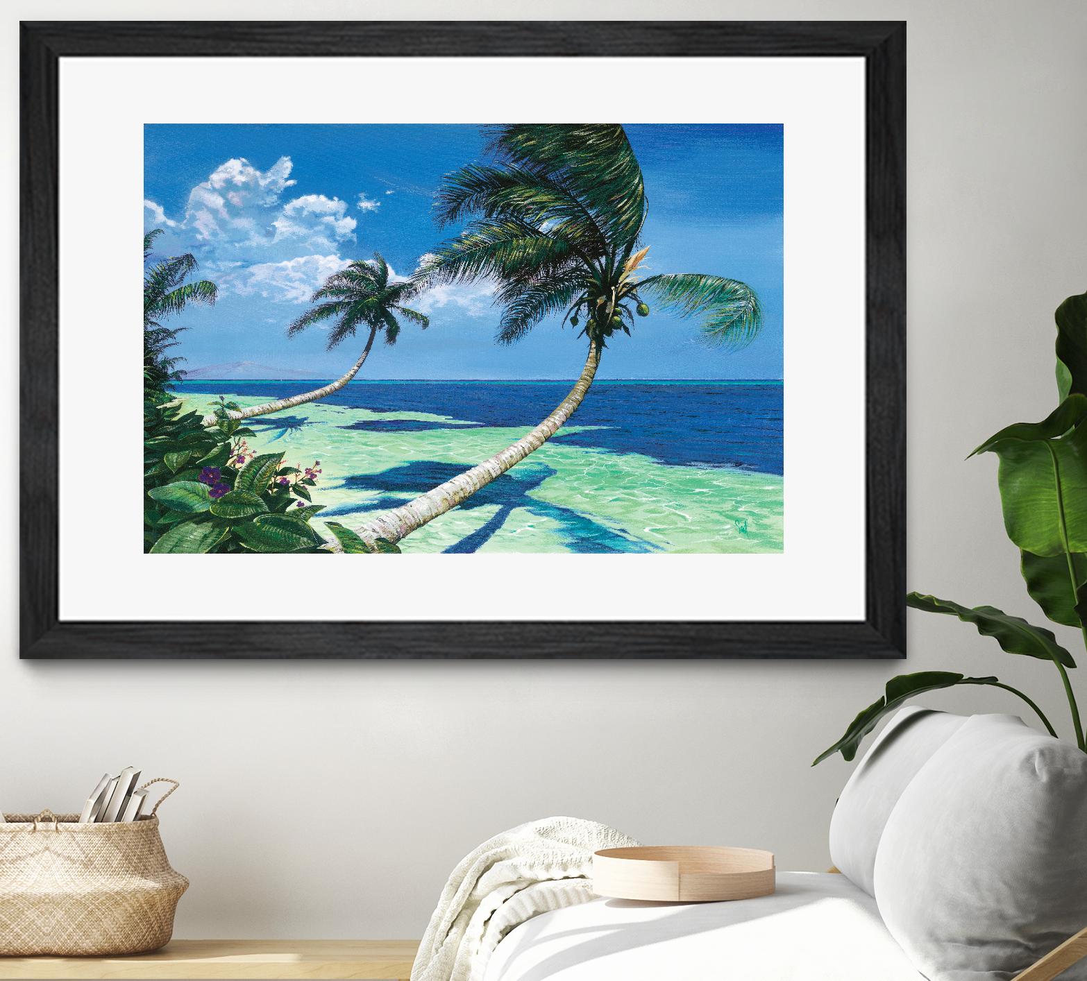 Beckoning Palms by Scott Westmoreland on GIANT ART - turquoise tropical