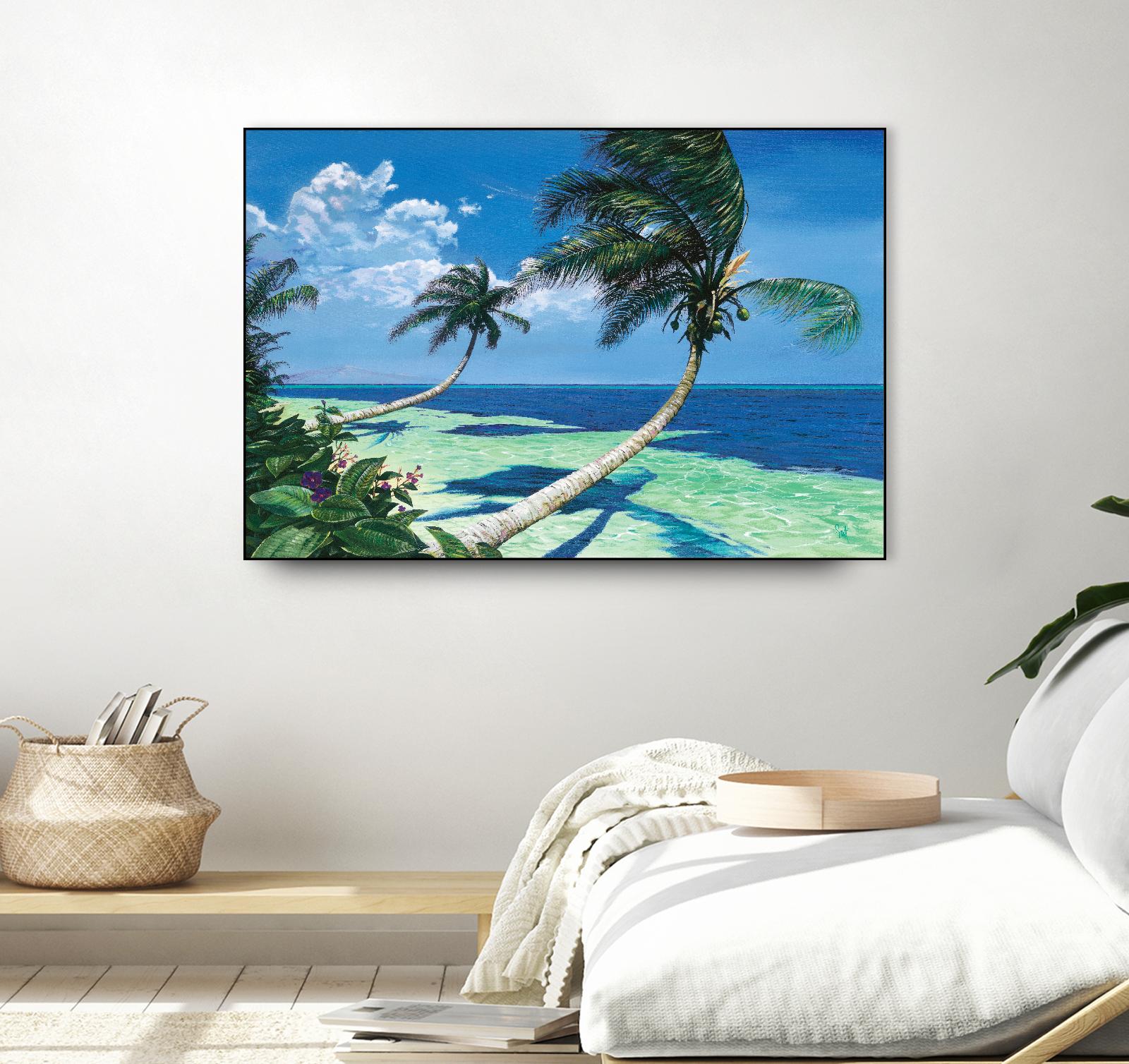 Beckoning Palms by Scott Westmoreland on GIANT ART - turquoise tropical