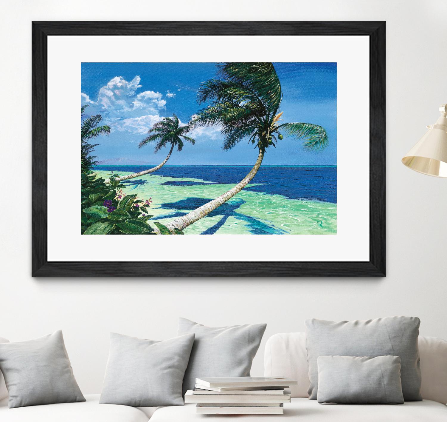 Beckoning Palms by Scott Westmoreland on GIANT ART - turquoise tropical