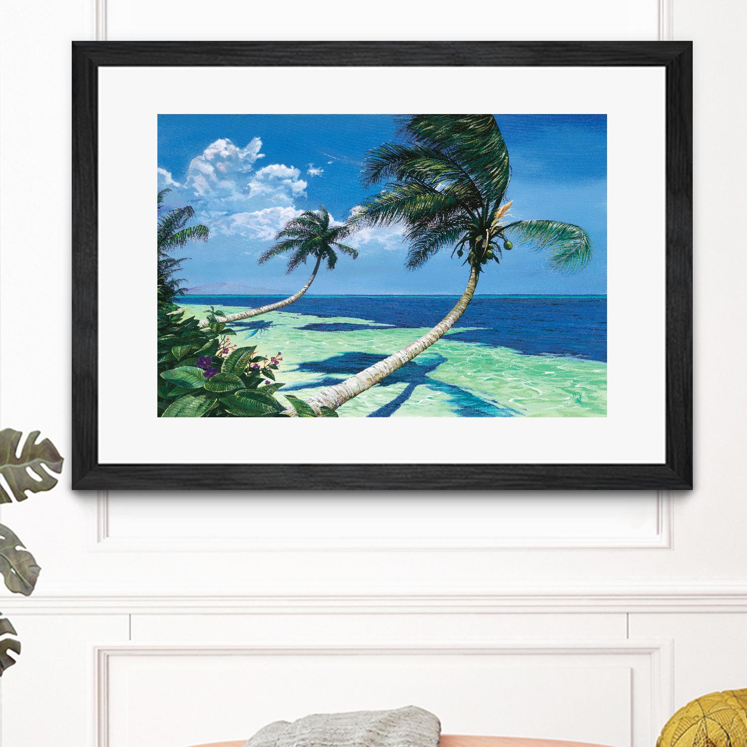 Beckoning Palms by Scott Westmoreland on GIANT ART - turquoise tropical