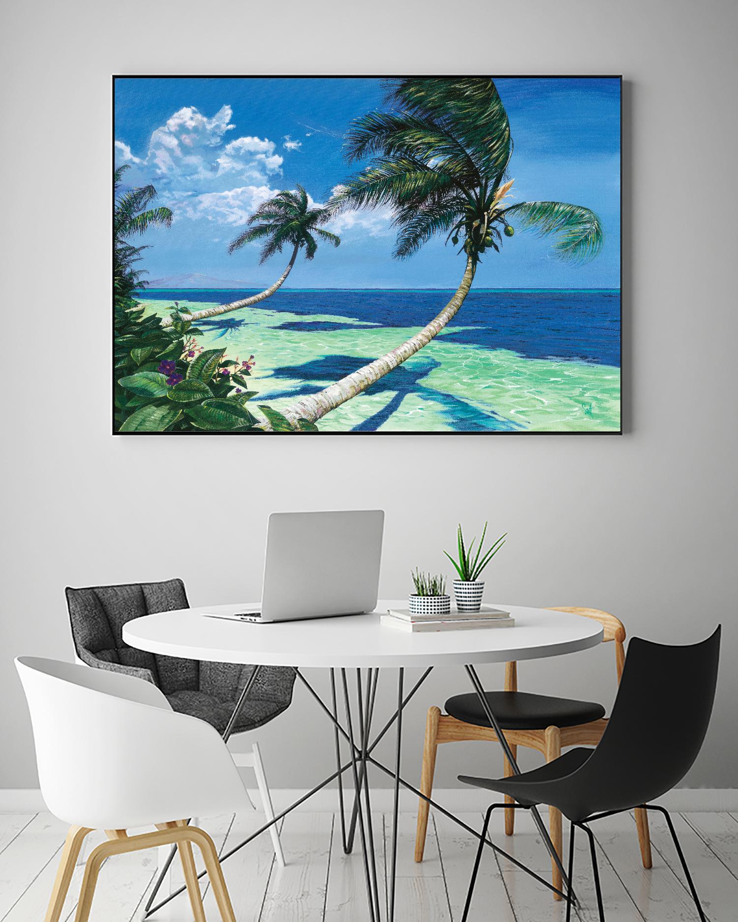 Beckoning Palms by Scott Westmoreland on GIANT ART - turquoise tropical