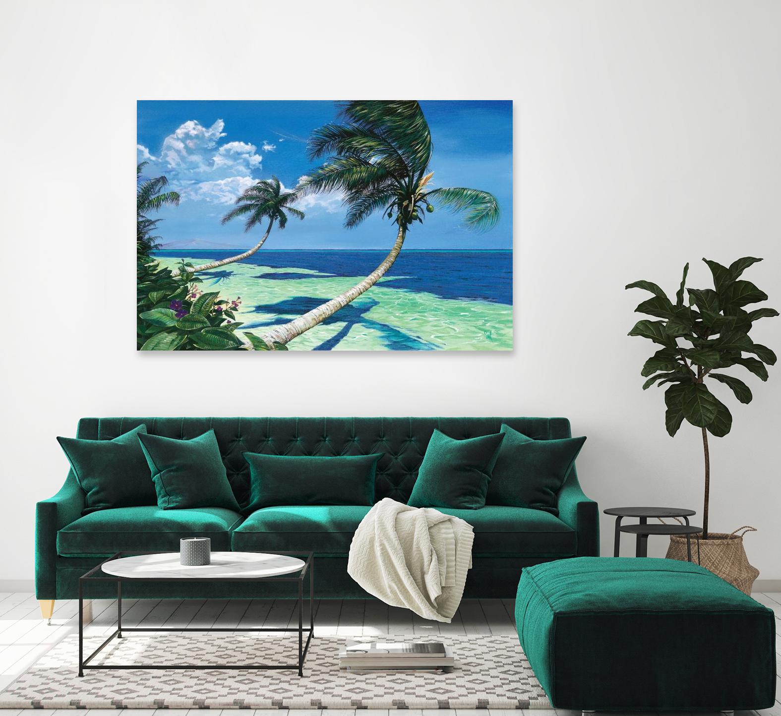 Beckoning Palms by Scott Westmoreland on GIANT ART - turquoise tropical