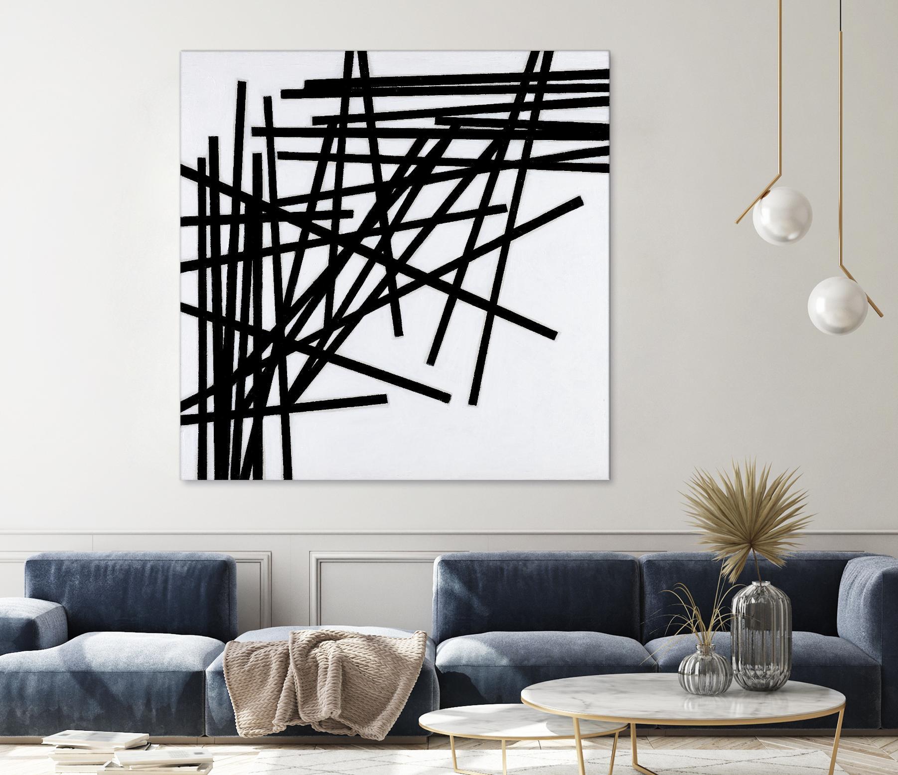 ALUMETTES by Marvin on GIANT ART - white black & white sticks