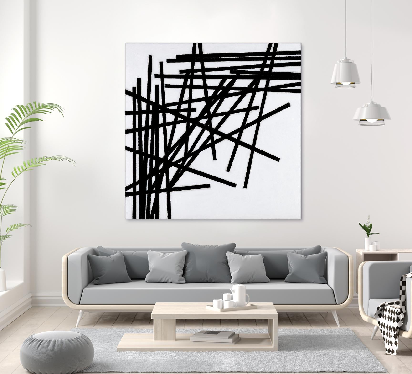 ALUMETTES by Marvin on GIANT ART - white black & white sticks