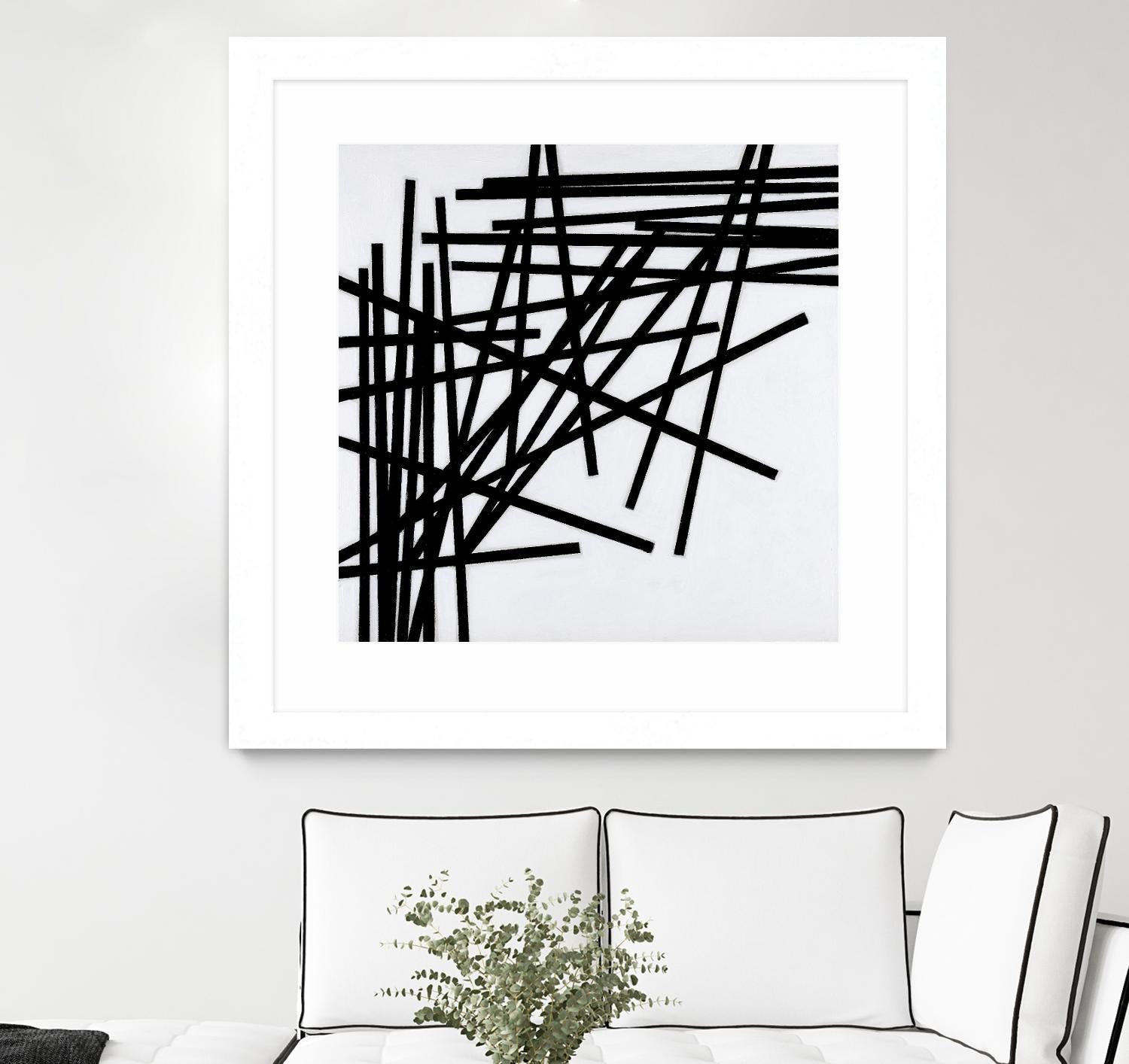 ALUMETTES by Marvin on GIANT ART - white black & white sticks