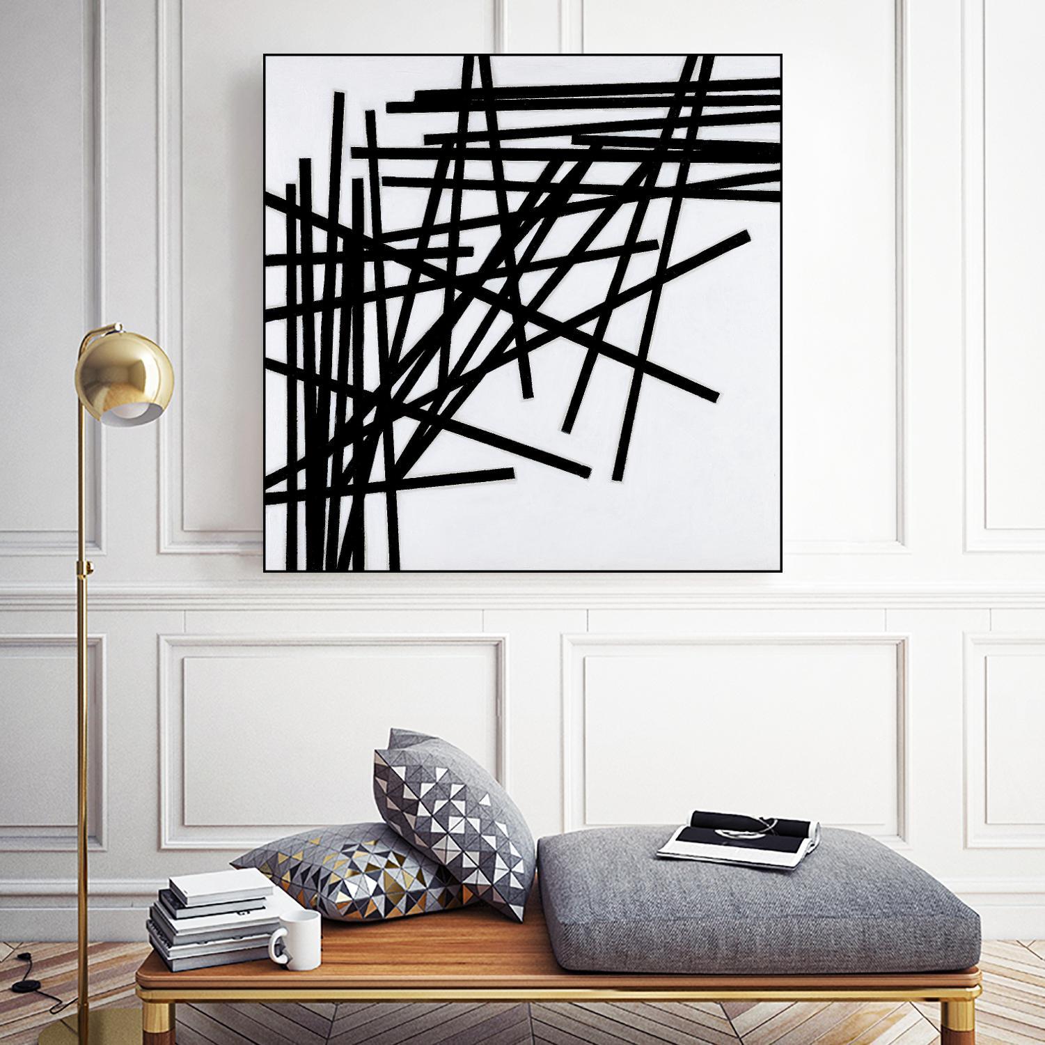 ALUMETTES by Marvin on GIANT ART - white black & white sticks