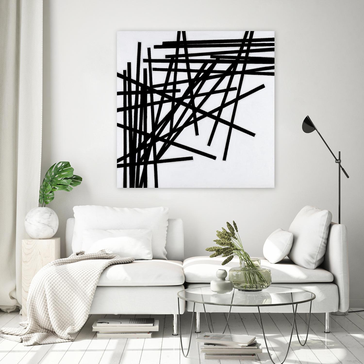ALUMETTES by Marvin on GIANT ART - white black & white sticks