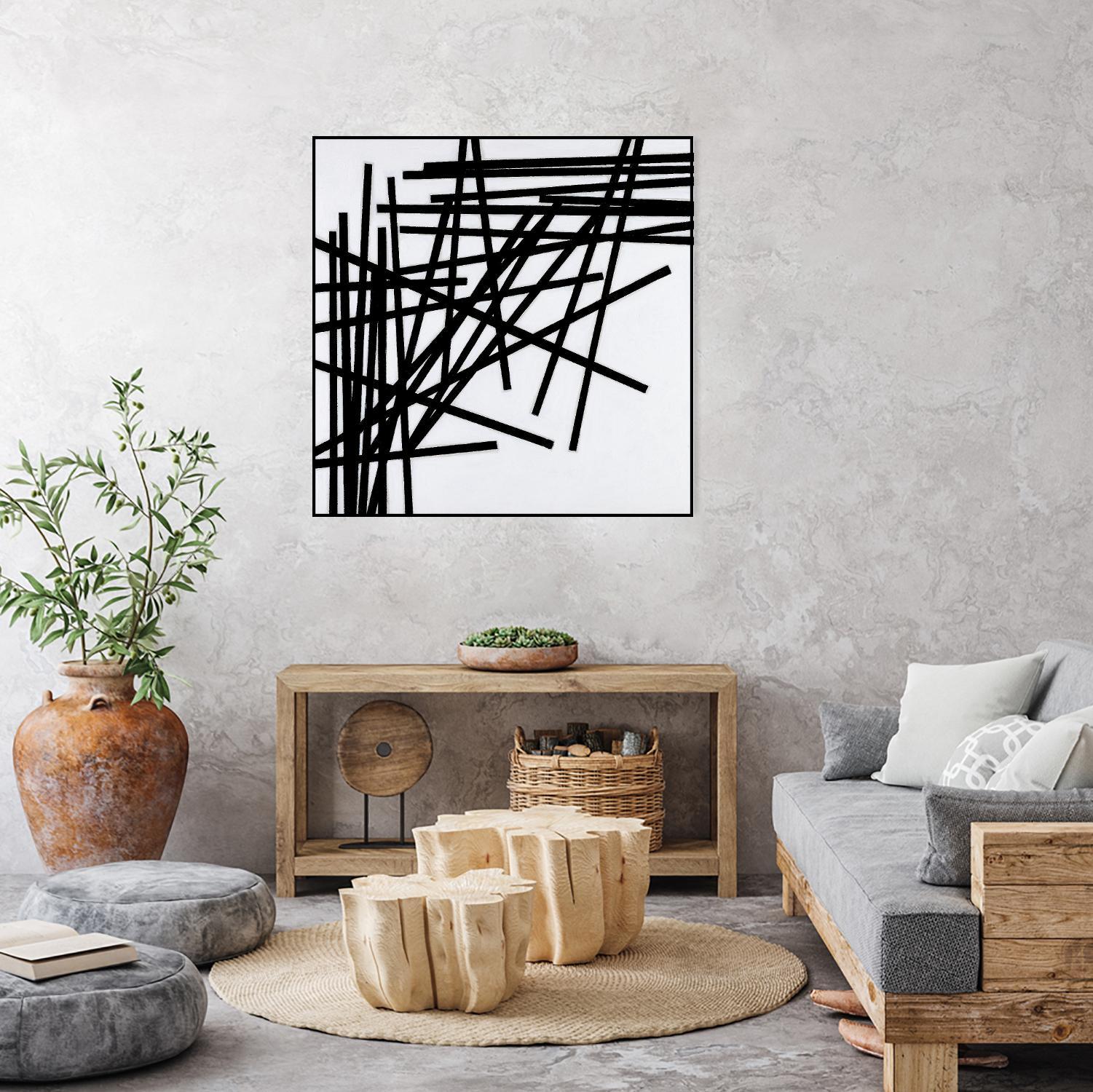 ALUMETTES by Marvin on GIANT ART - white black & white sticks