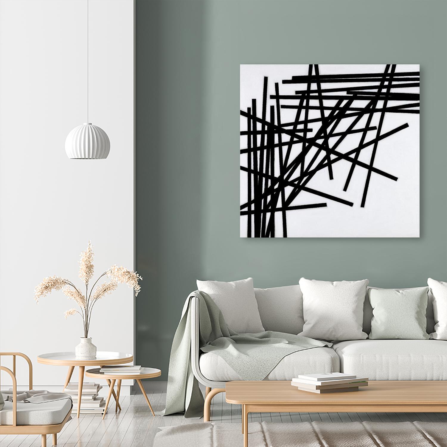 ALUMETTES by Marvin on GIANT ART - white black & white sticks