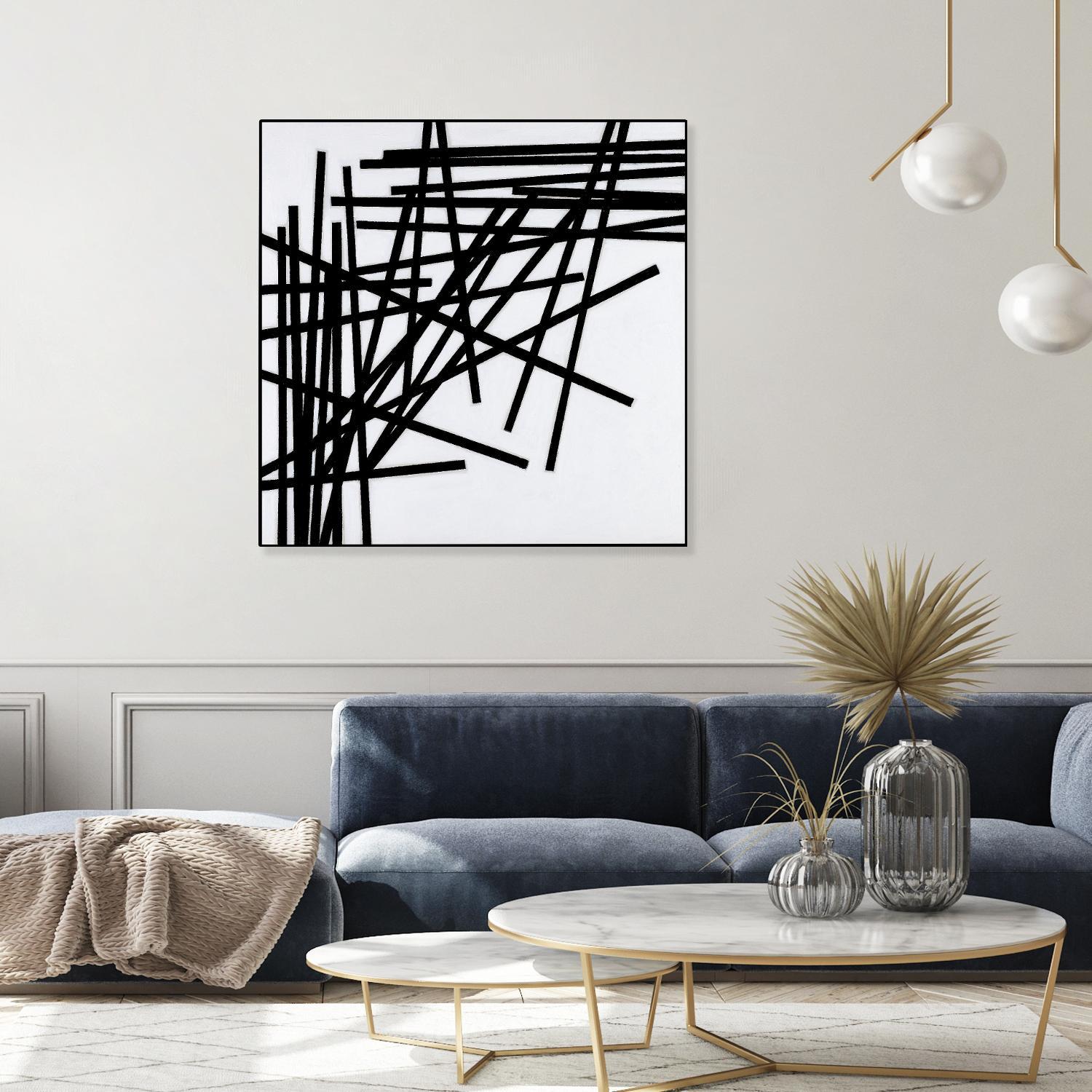 ALUMETTES by Marvin on GIANT ART - white black & white sticks