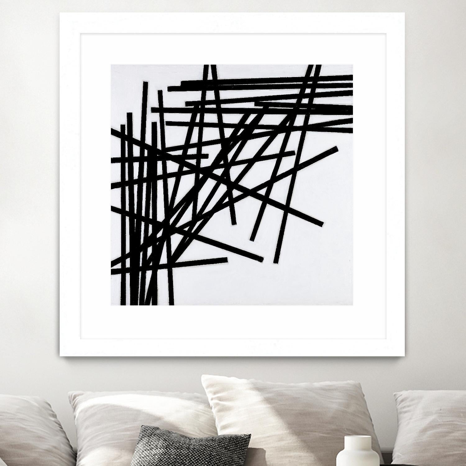 ALUMETTES by Marvin on GIANT ART - white black & white sticks