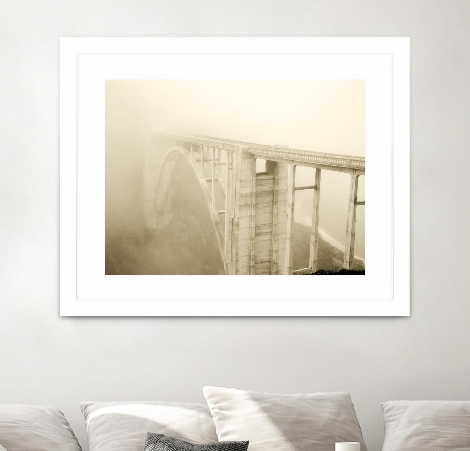 Misty Bridge by Dennis Frates on GIANT ART - grey photo art