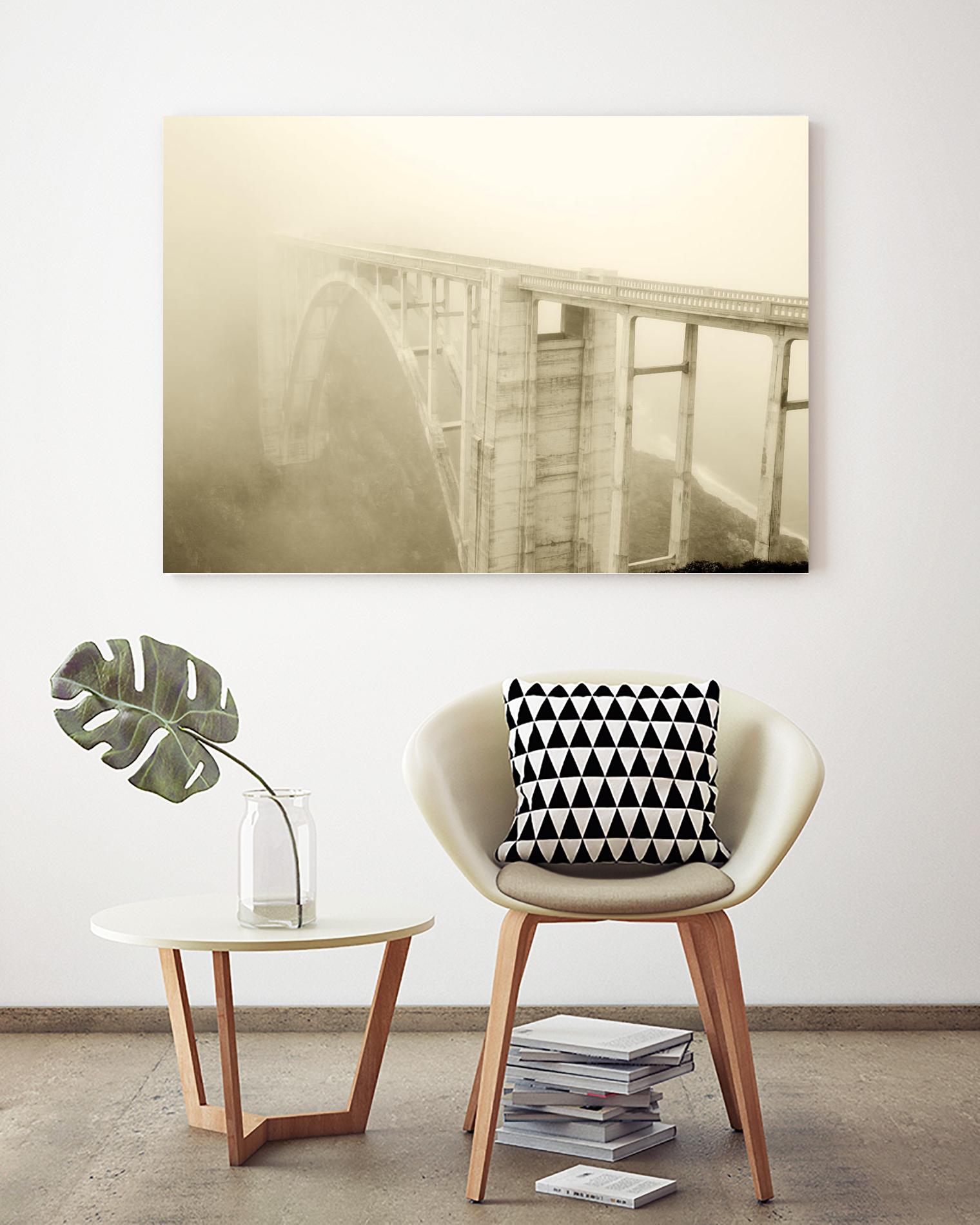 Misty Bridge by Dennis Frates on GIANT ART - grey photo art
