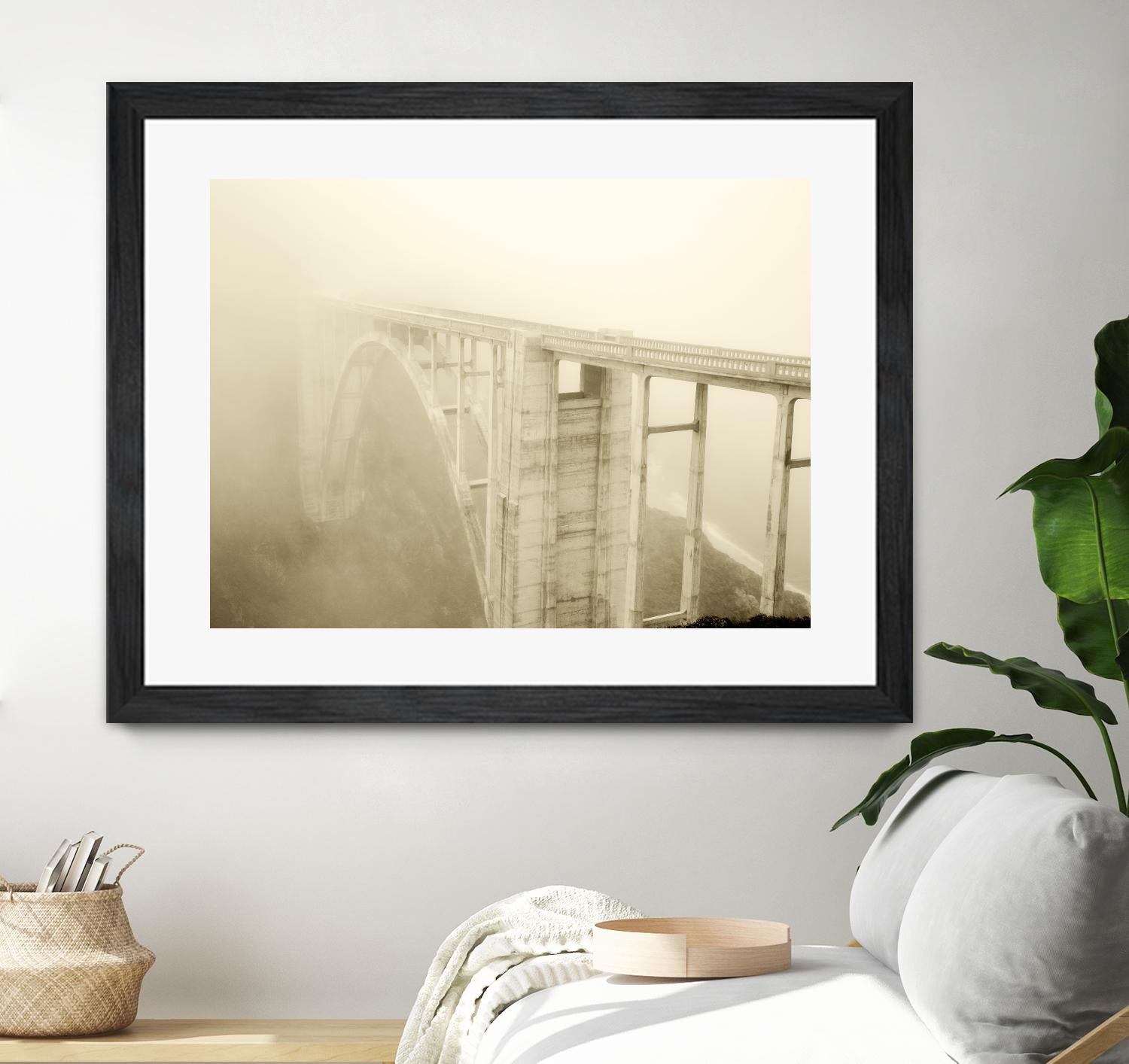 Misty Bridge by Dennis Frates on GIANT ART - grey photo art