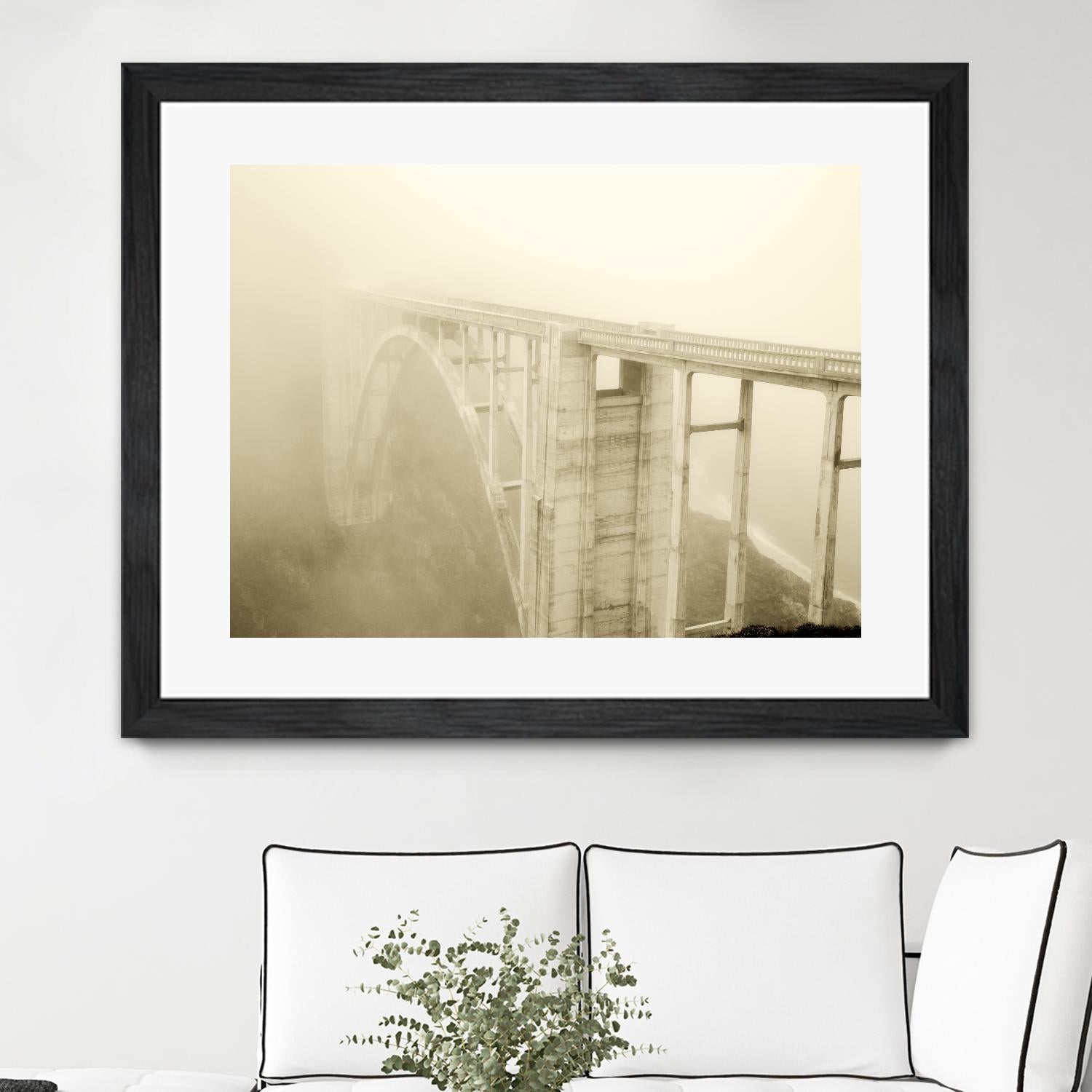 Misty Bridge by Dennis Frates on GIANT ART - grey photo art