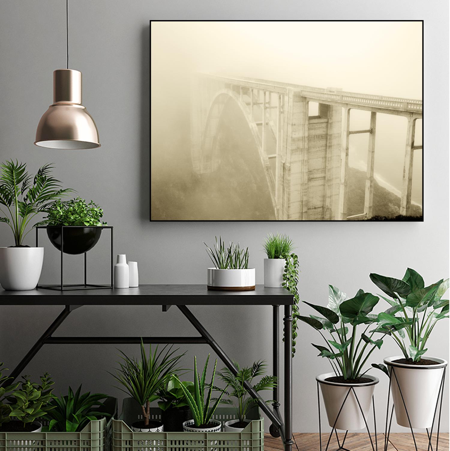 Misty Bridge by Dennis Frates on GIANT ART - grey photo art