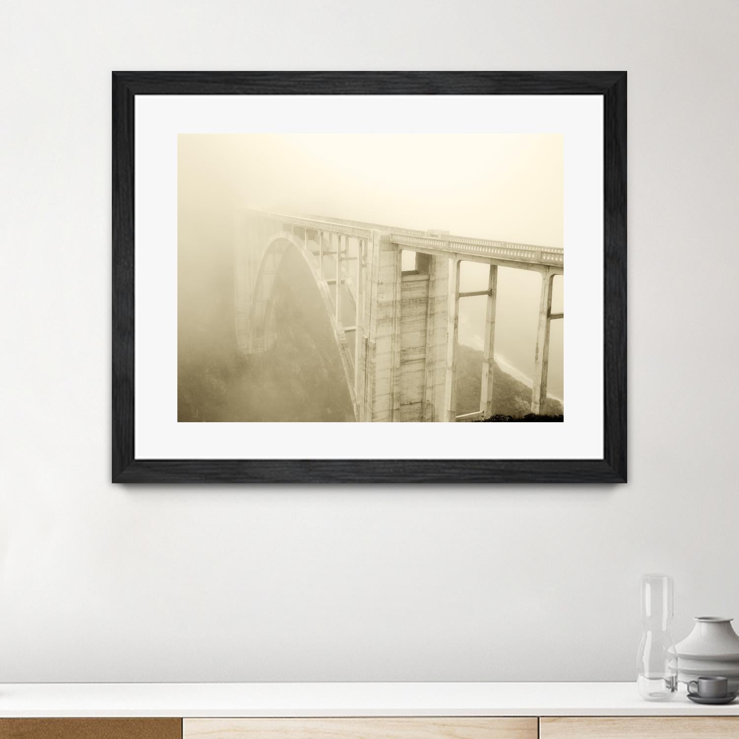 Misty Bridge by Dennis Frates on GIANT ART - grey photo art