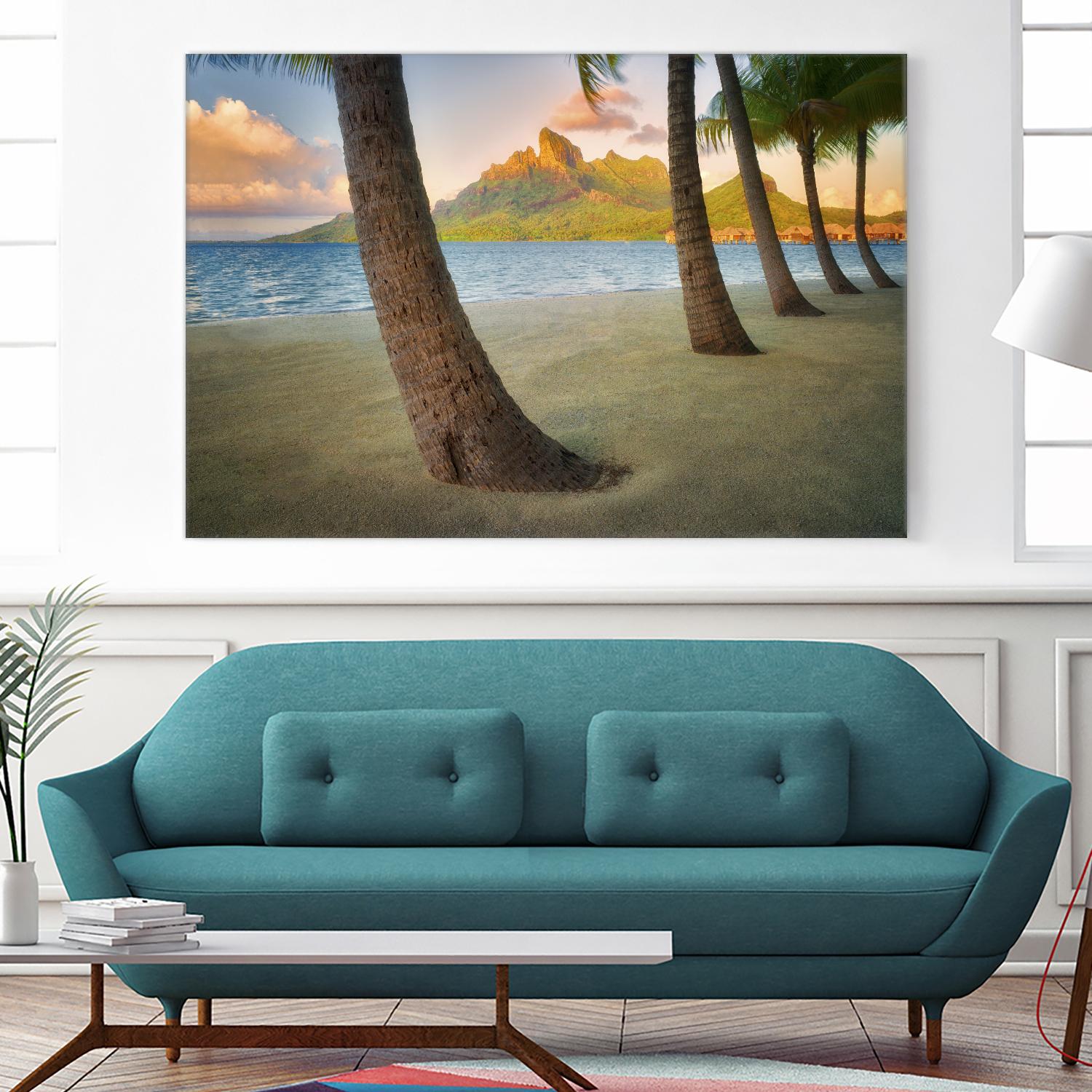 Palm Island by Dennis Frates on GIANT ART - blue tropical