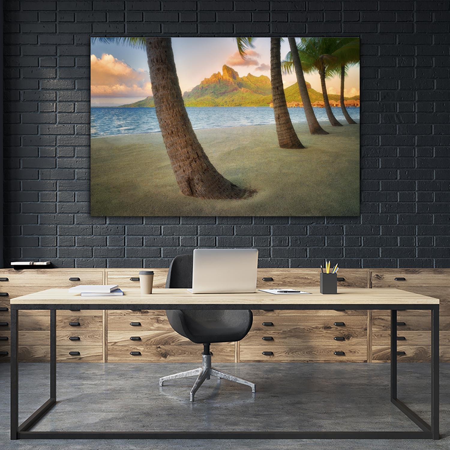 Palm Island by Dennis Frates on GIANT ART - blue tropical