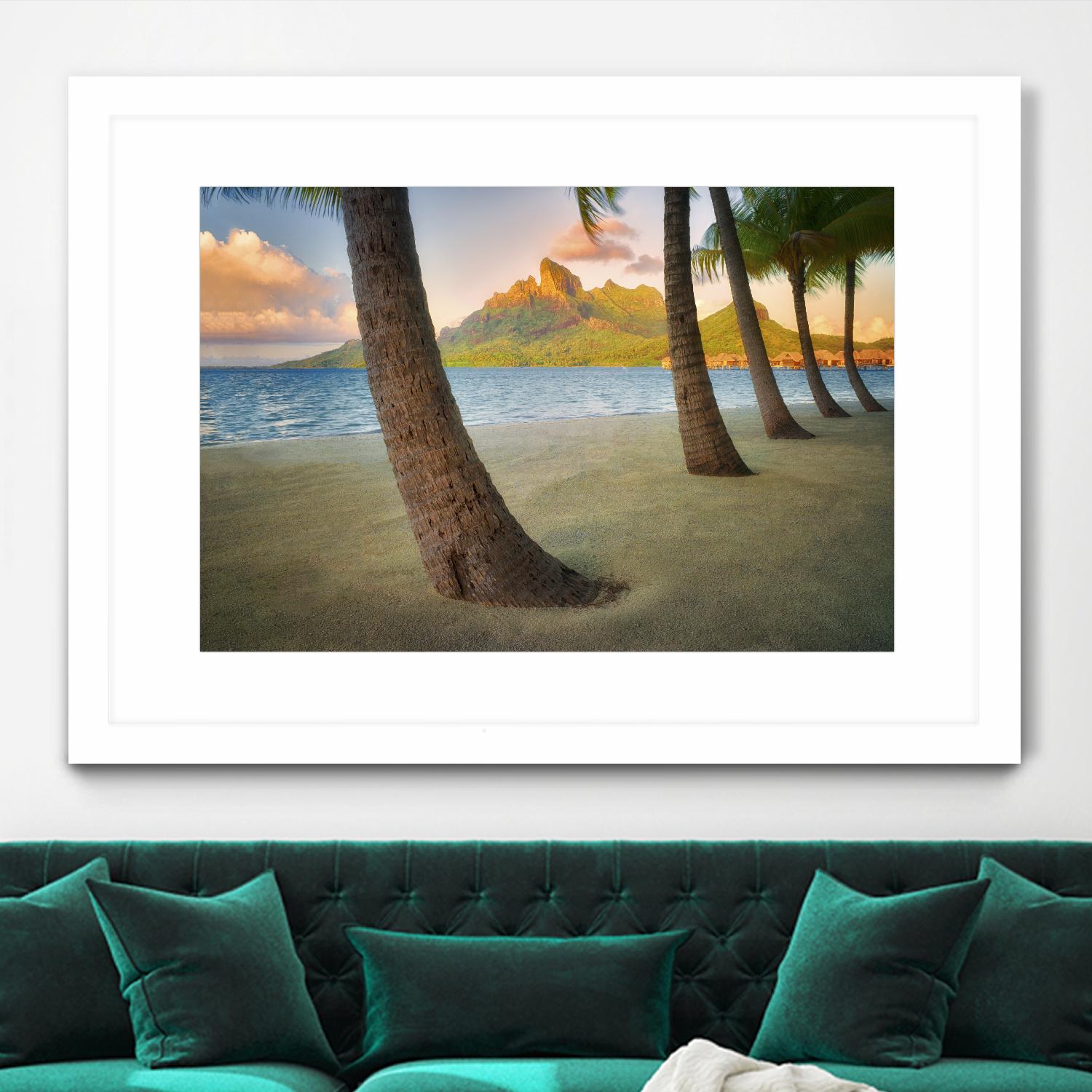 Palm Island by Dennis Frates on GIANT ART - blue tropical