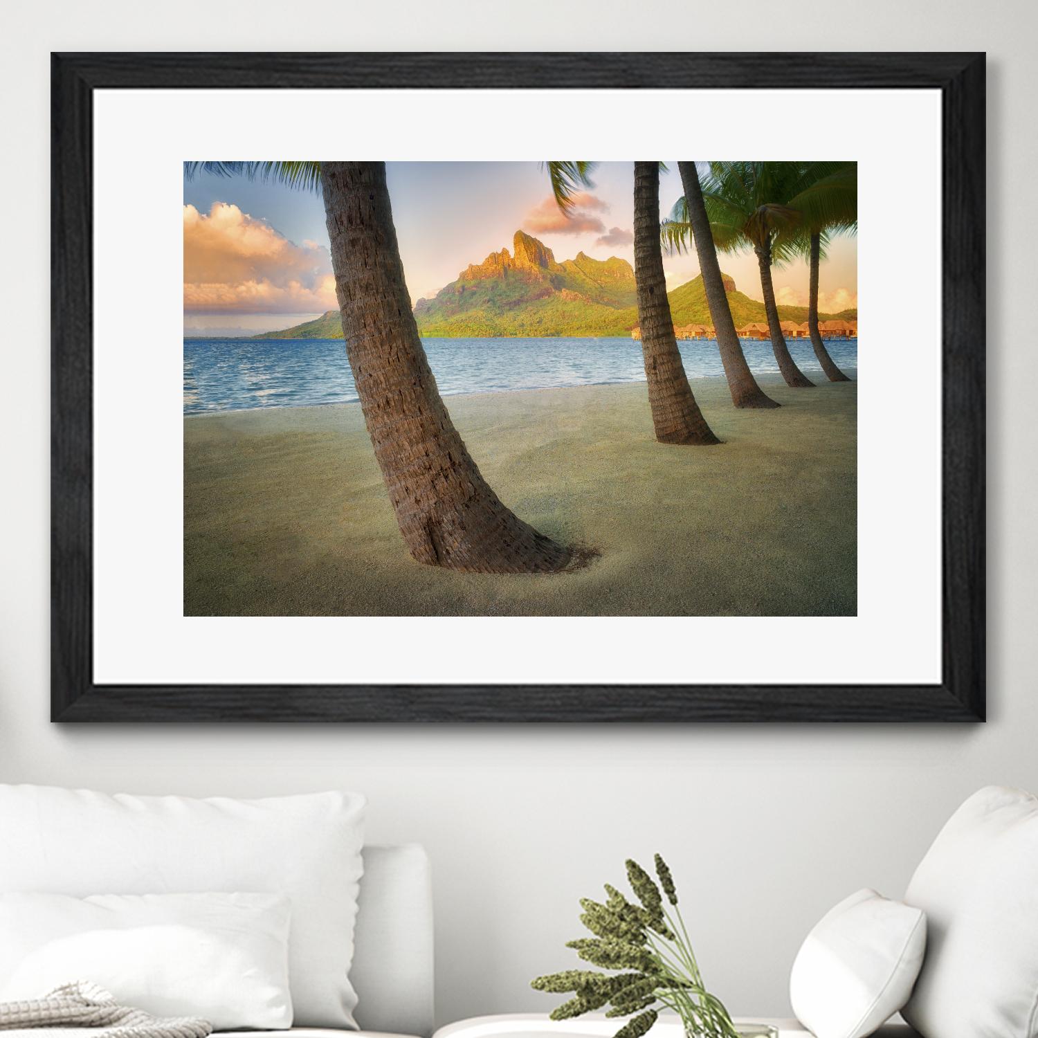 Palm Island by Dennis Frates on GIANT ART - blue tropical