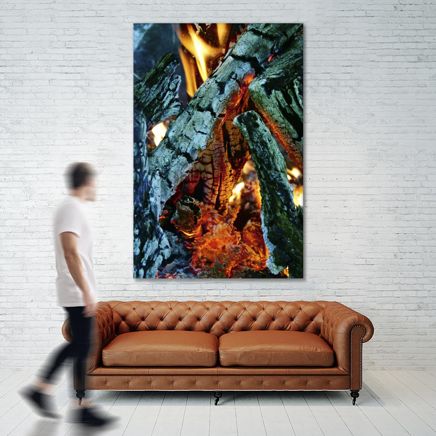 Camp Fire by Jaime Rodominick on GIANT ART - orange photo art