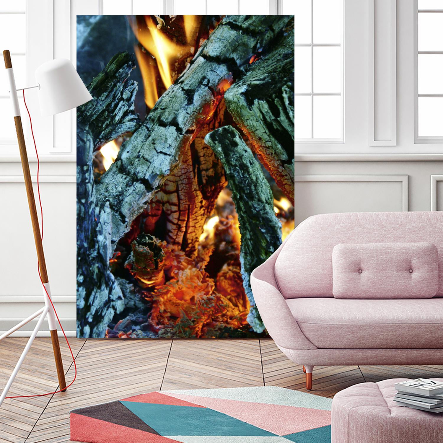 Camp Fire by Jaime Rodominick on GIANT ART - orange photo art