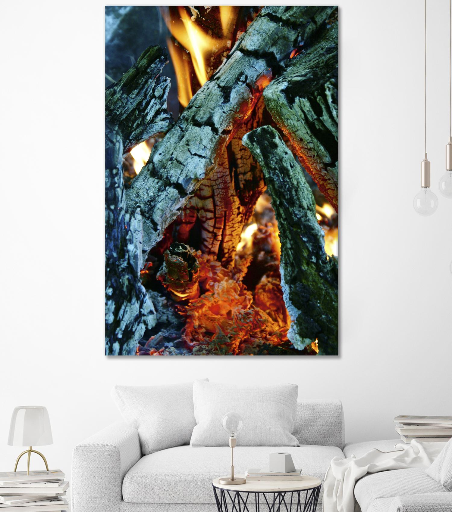 Camp Fire by Jaime Rodominick on GIANT ART - orange photo art