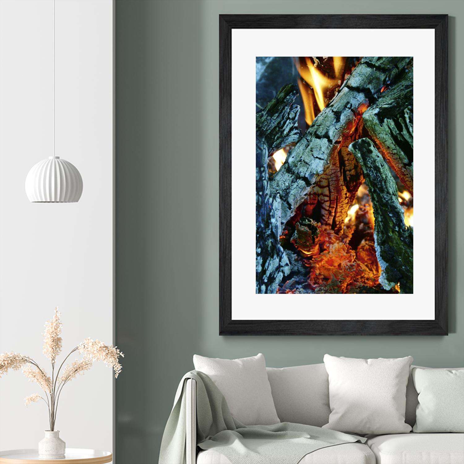 Camp Fire by Jaime Rodominick on GIANT ART - orange photo art