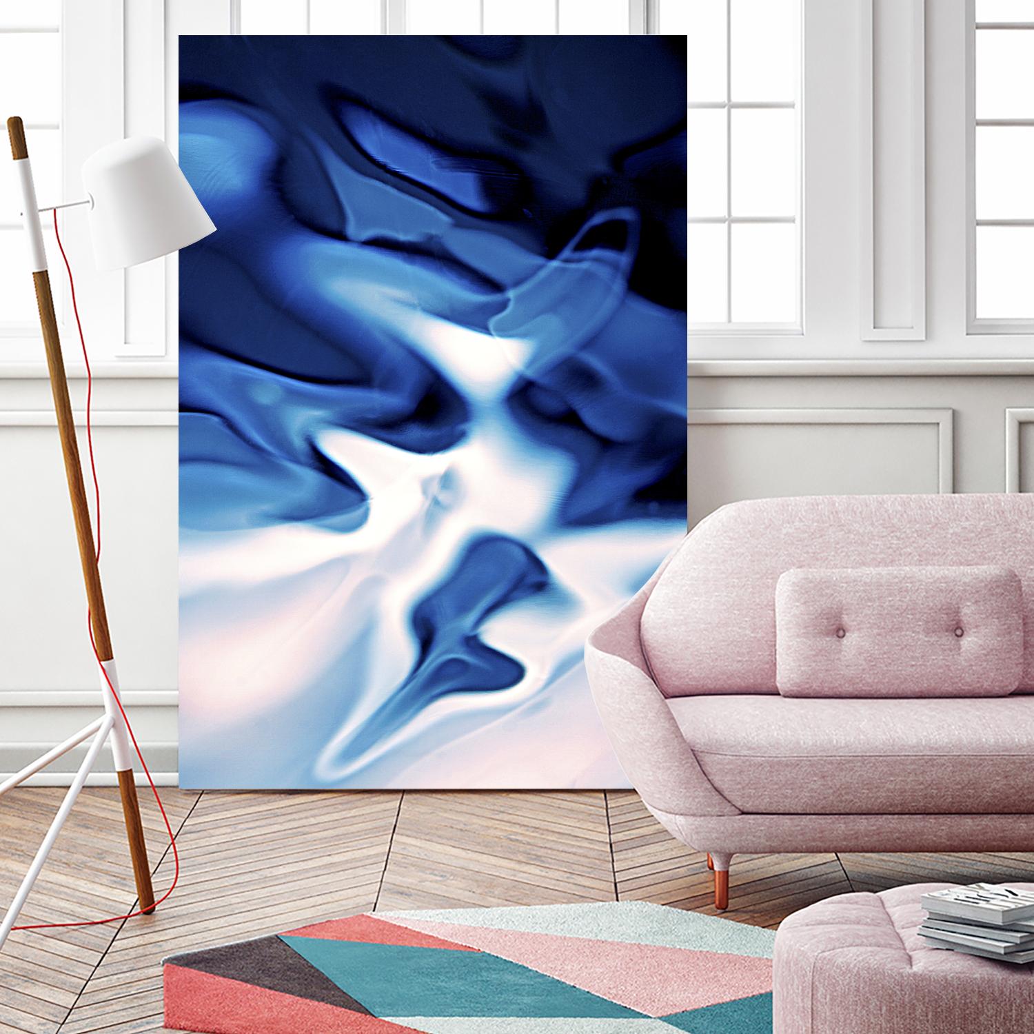 Blue Day by Joe Gemignani on GIANT ART - white abstract