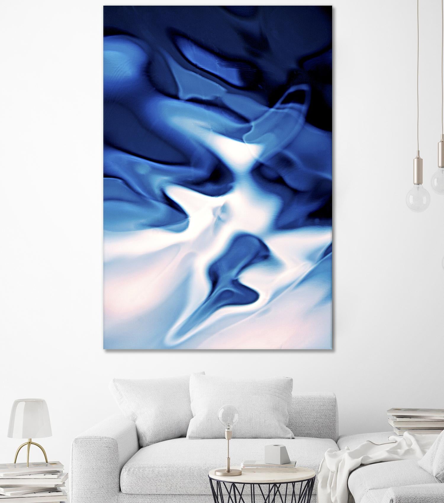 Blue Day by Joe Gemignani on GIANT ART - white abstract
