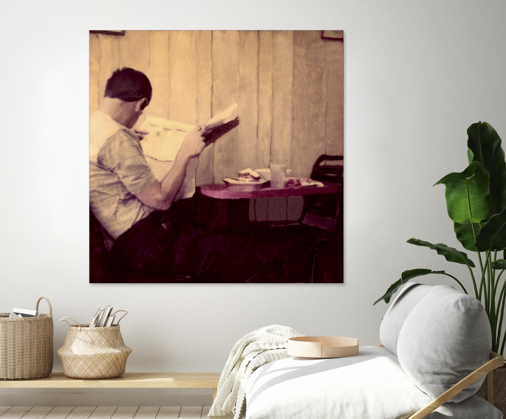 Reading Man by Joe Gemignani on GIANT ART - beige photo art