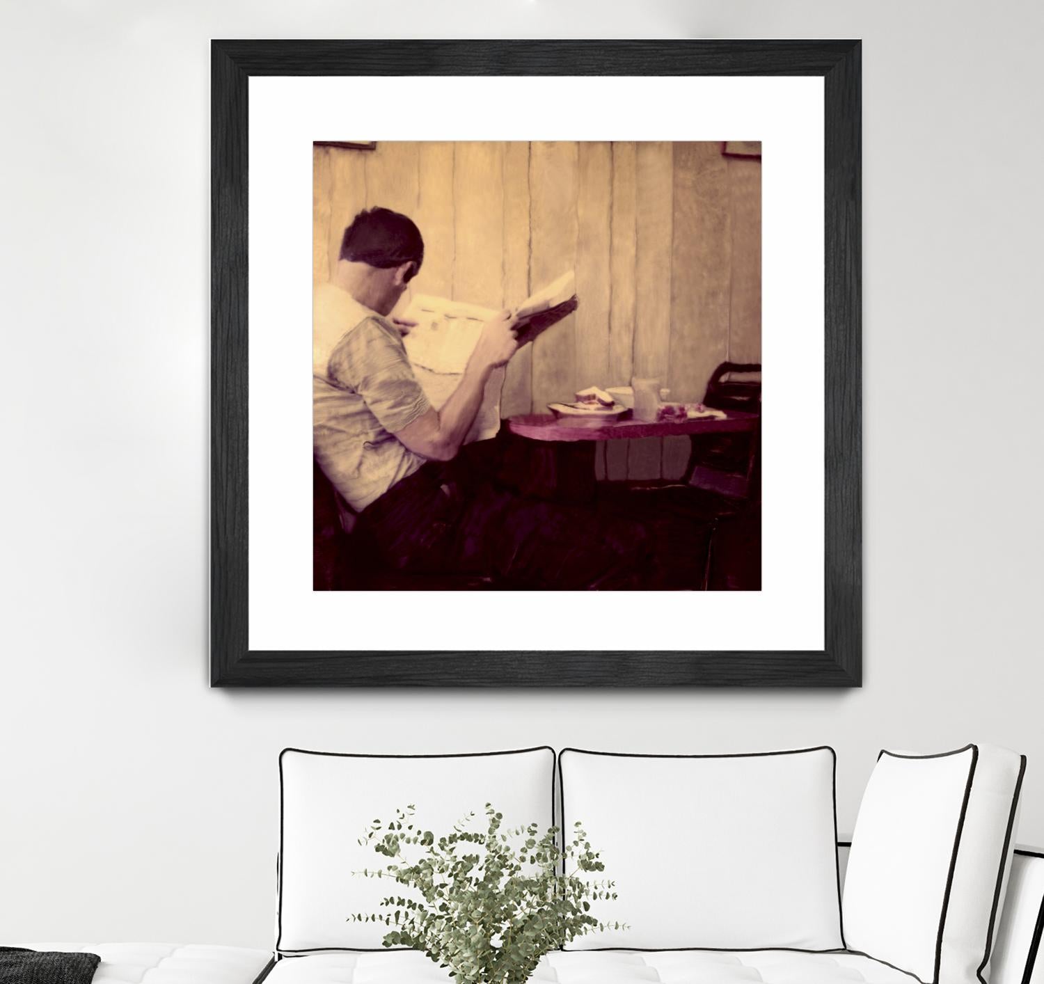 Reading Man by Joe Gemignani on GIANT ART - beige photo art