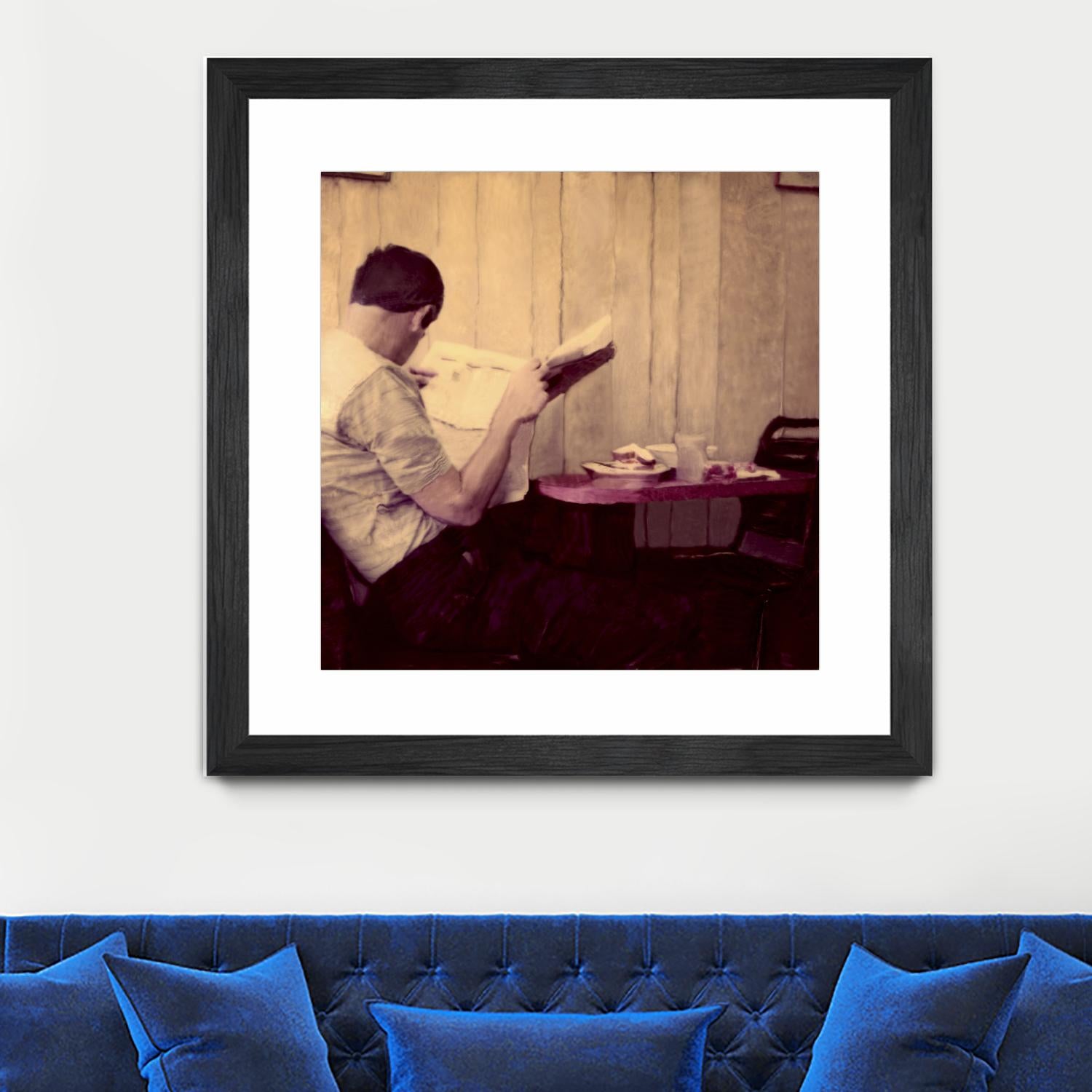 Reading Man by Joe Gemignani on GIANT ART - beige photo art