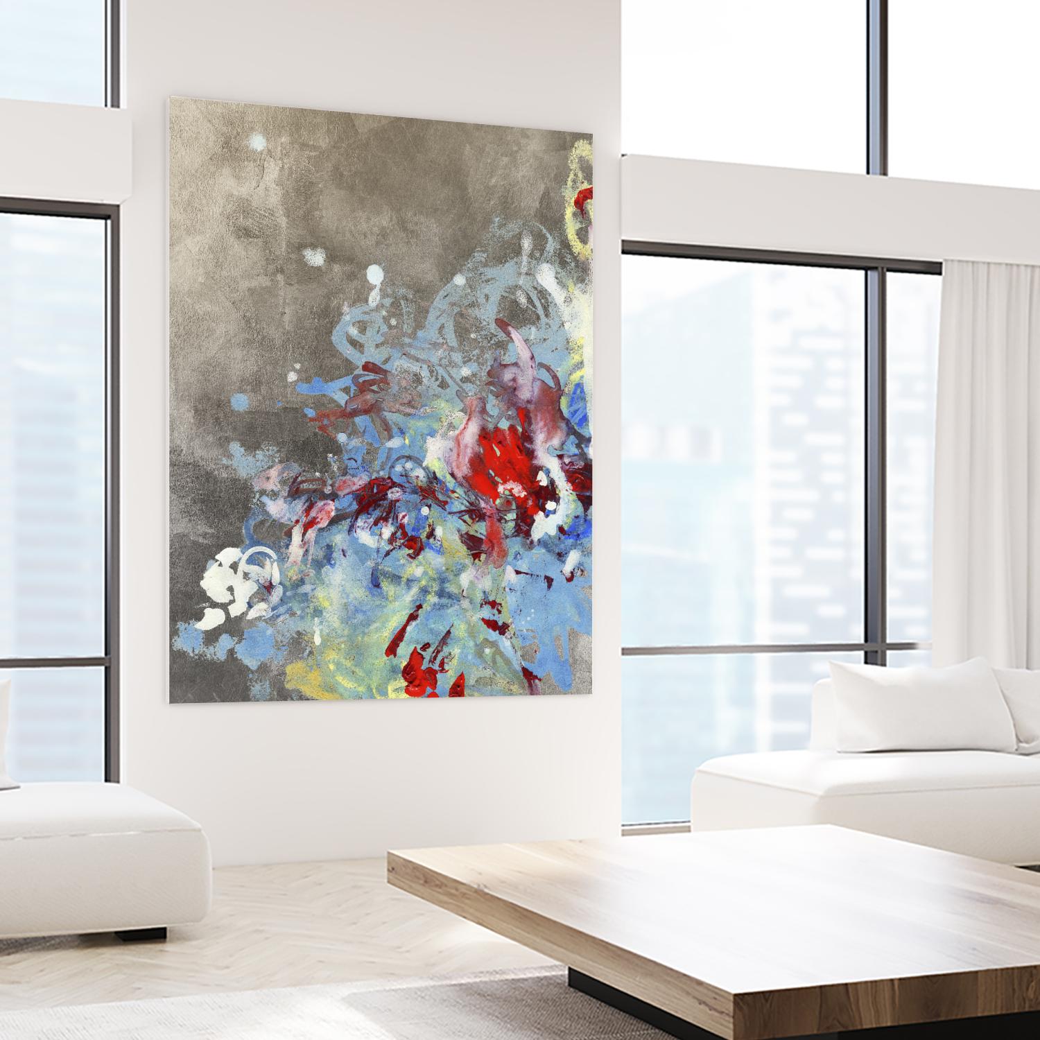 Luster III by Kathryn Neale on GIANT ART - blue abstract