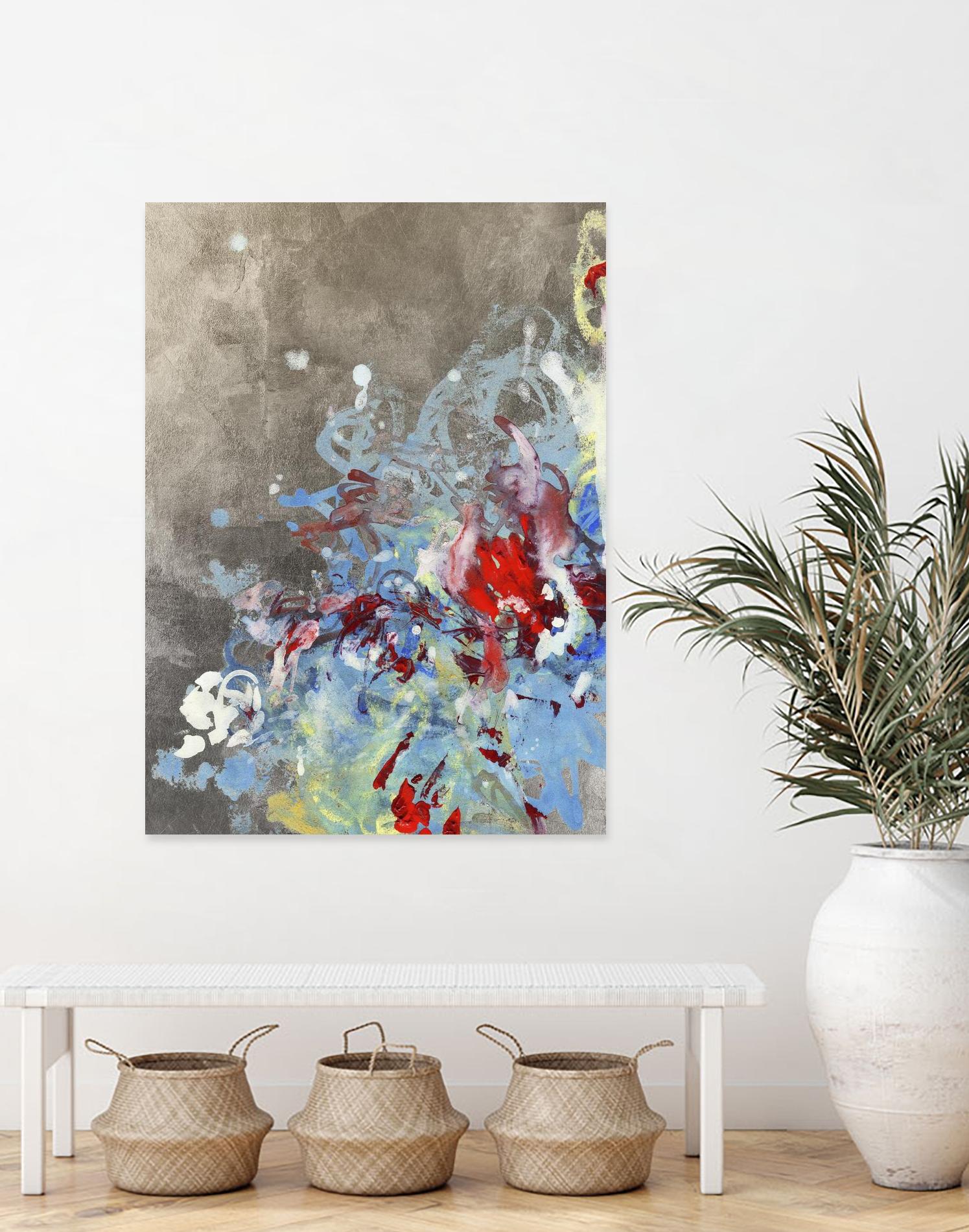 Luster III by Kathryn Neale on GIANT ART - blue abstract