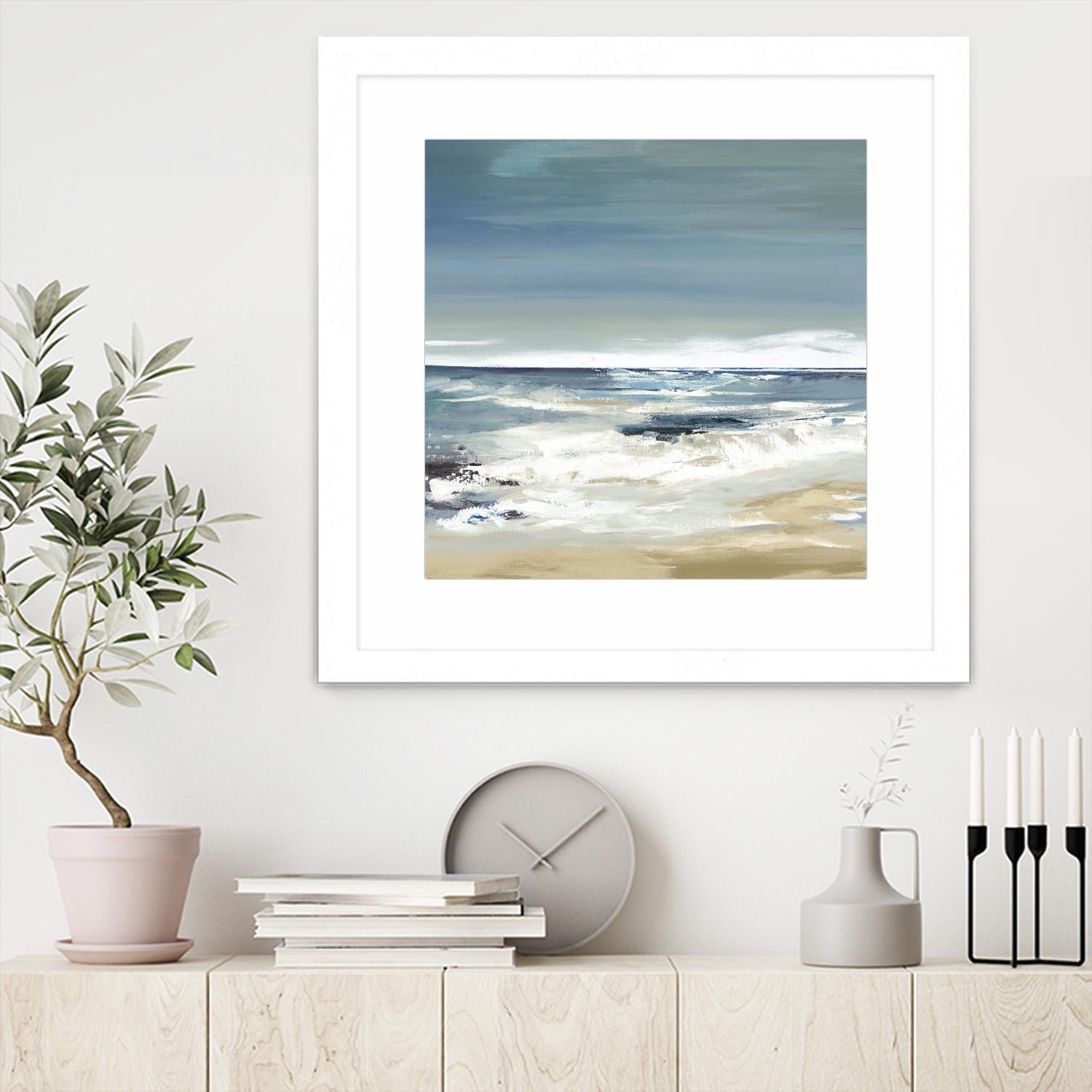 East Coast II by Valeria Mravyan on GIANT ART - beige abstract beach house art