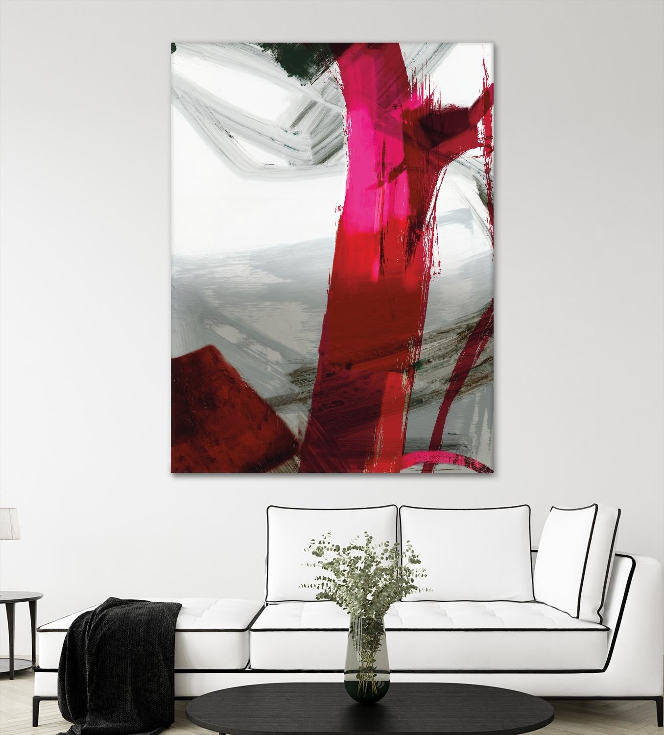 Fuschia I by PI Studio on GIANT ART - grey abstract