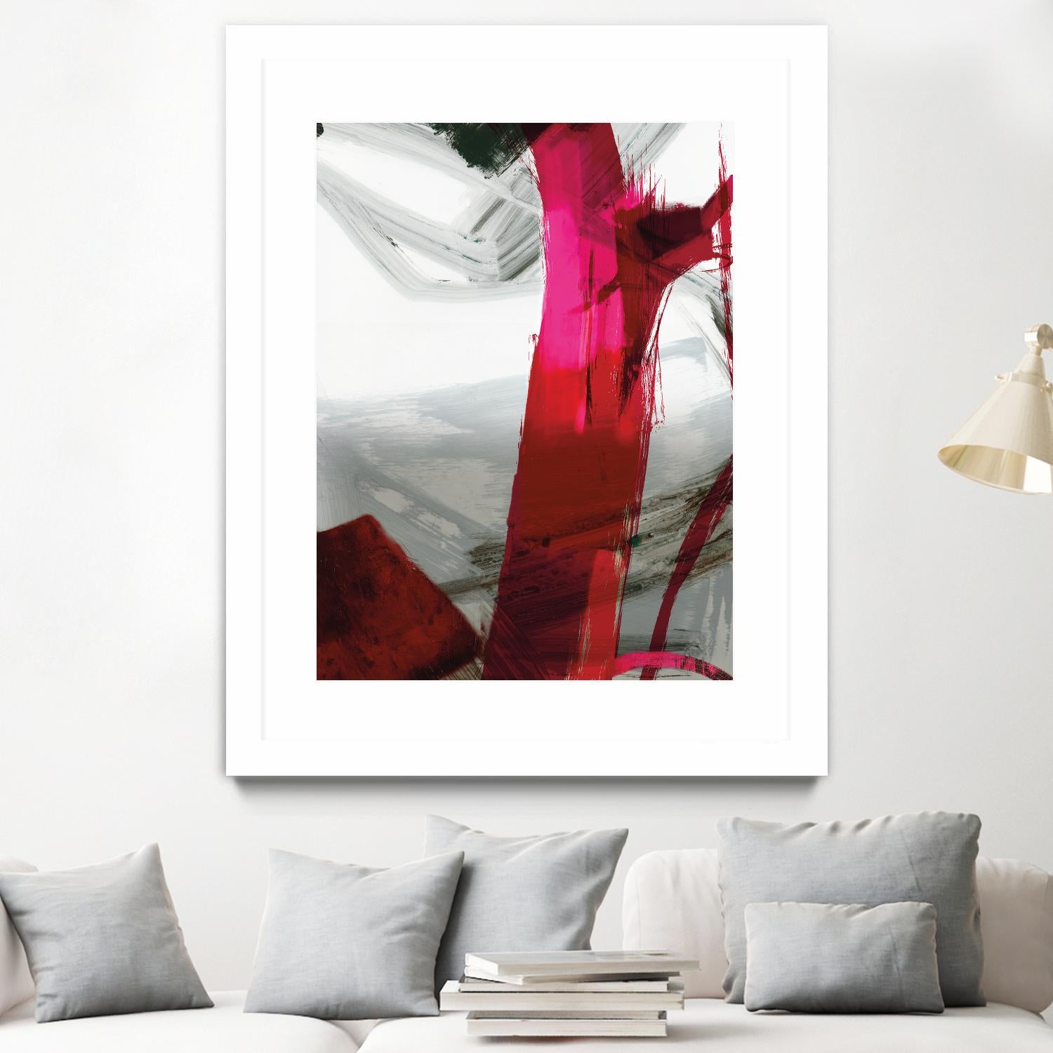 Fuschia I by PI Studio on GIANT ART - grey abstract