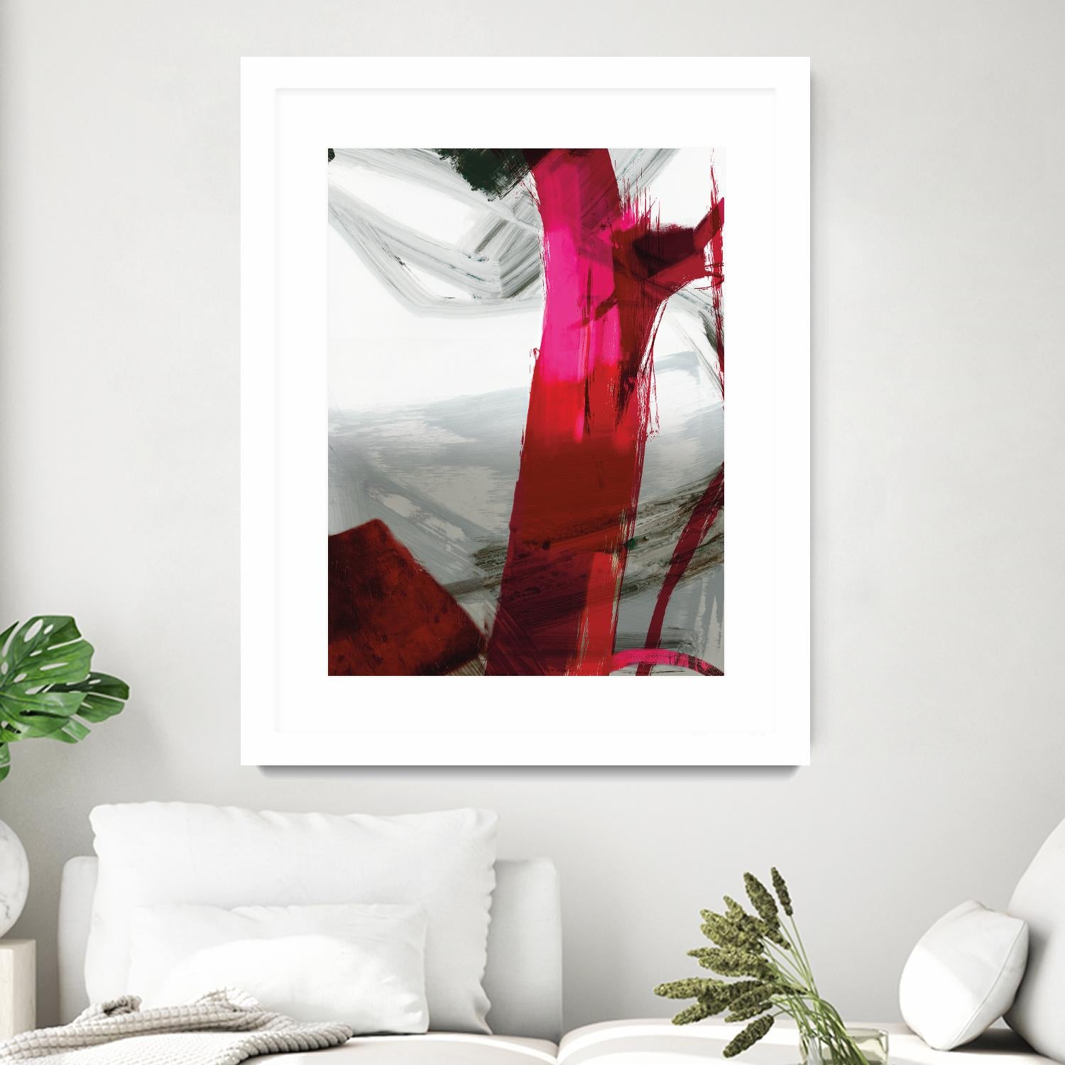 Fuschia I by PI Studio on GIANT ART - grey abstract