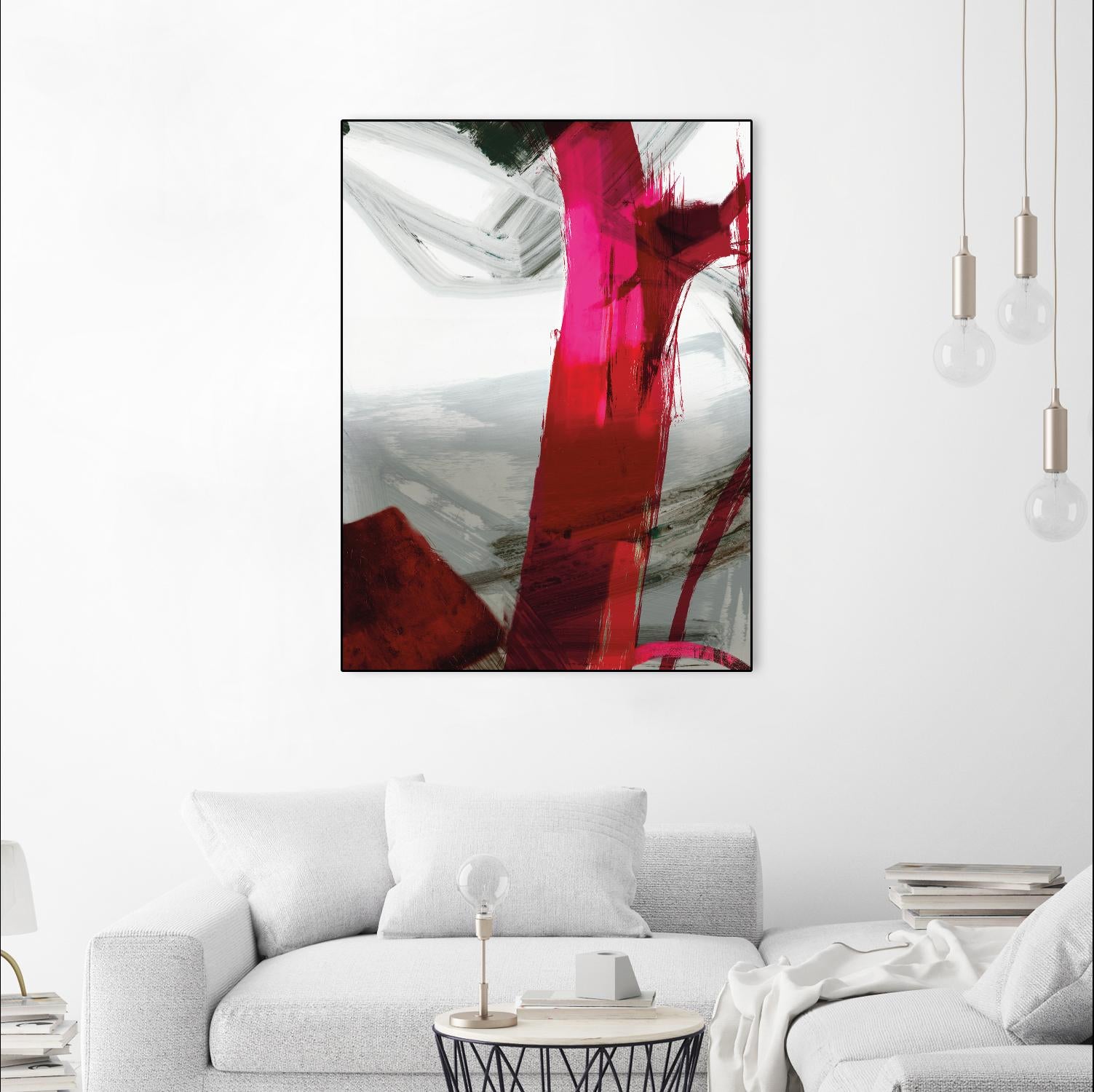 Fuschia I by PI Studio on GIANT ART - grey abstract
