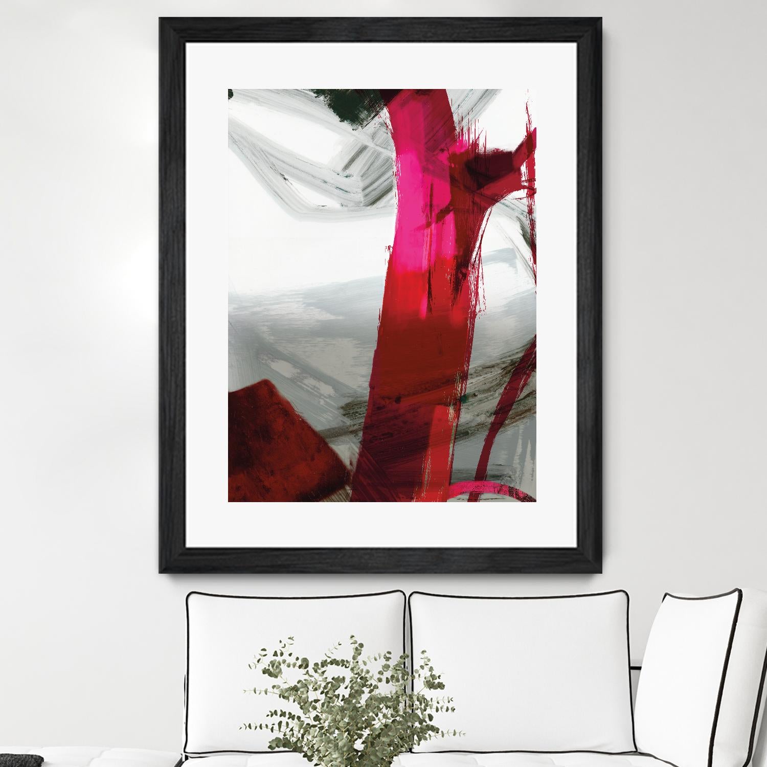 Fuschia I by PI Studio on GIANT ART - grey abstract