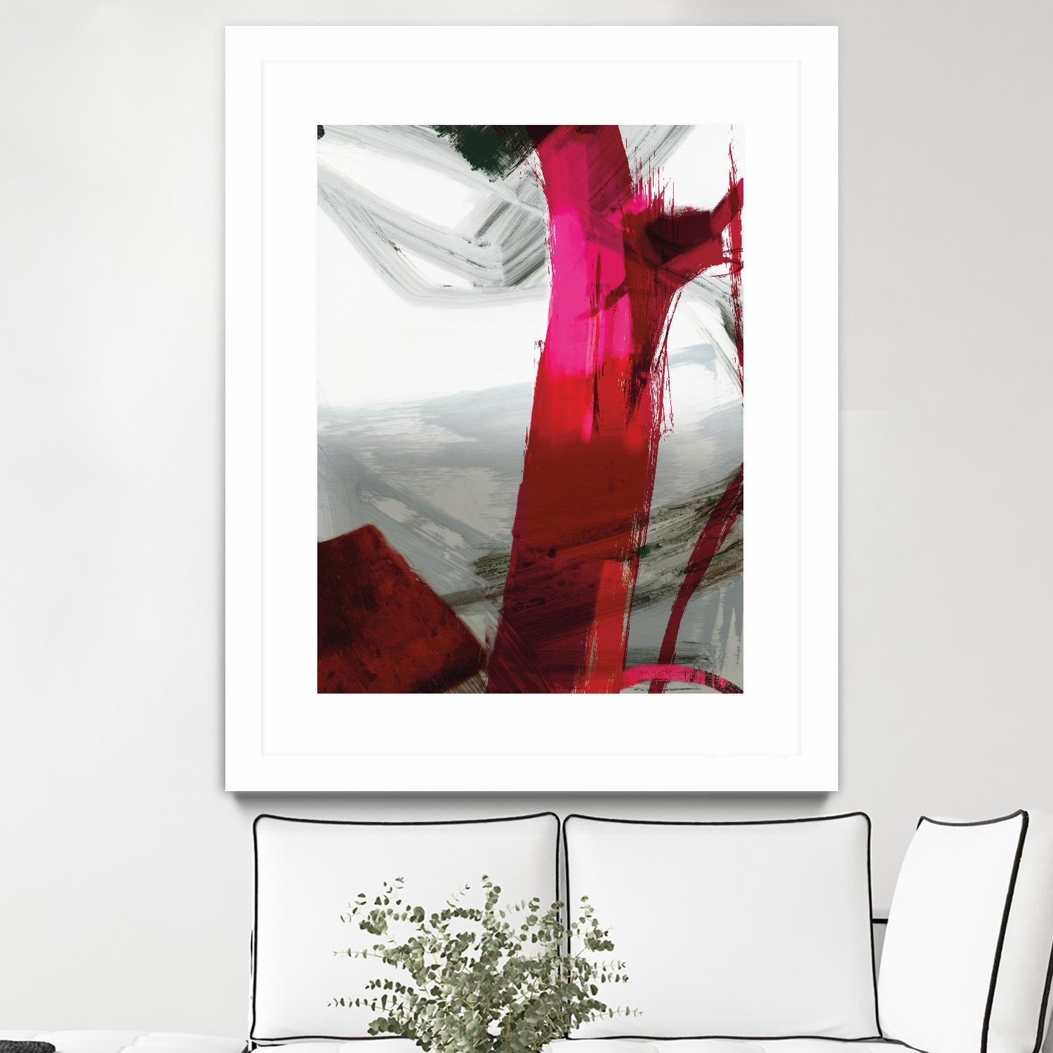 Fuschia I by PI Studio on GIANT ART - grey abstract