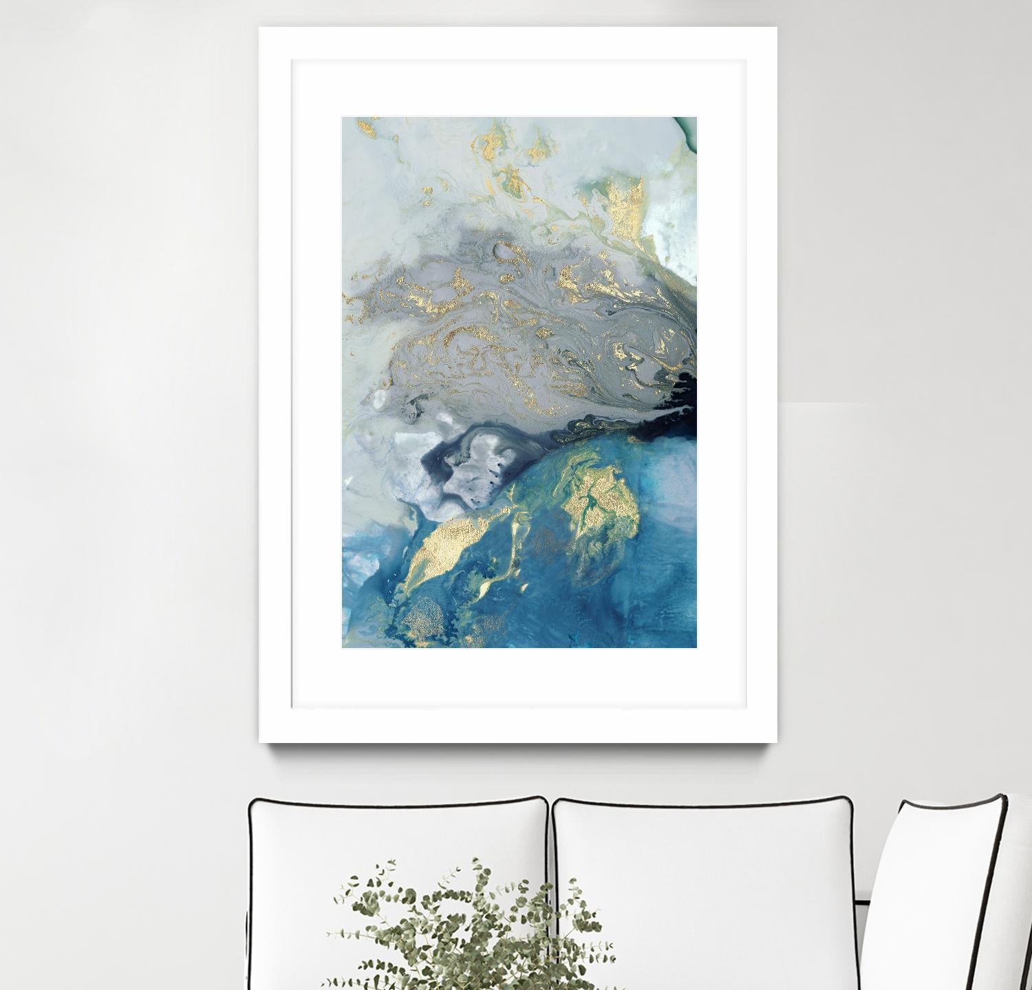 Ocean Splash I by PI Studio on GIANT ART - blue abstract