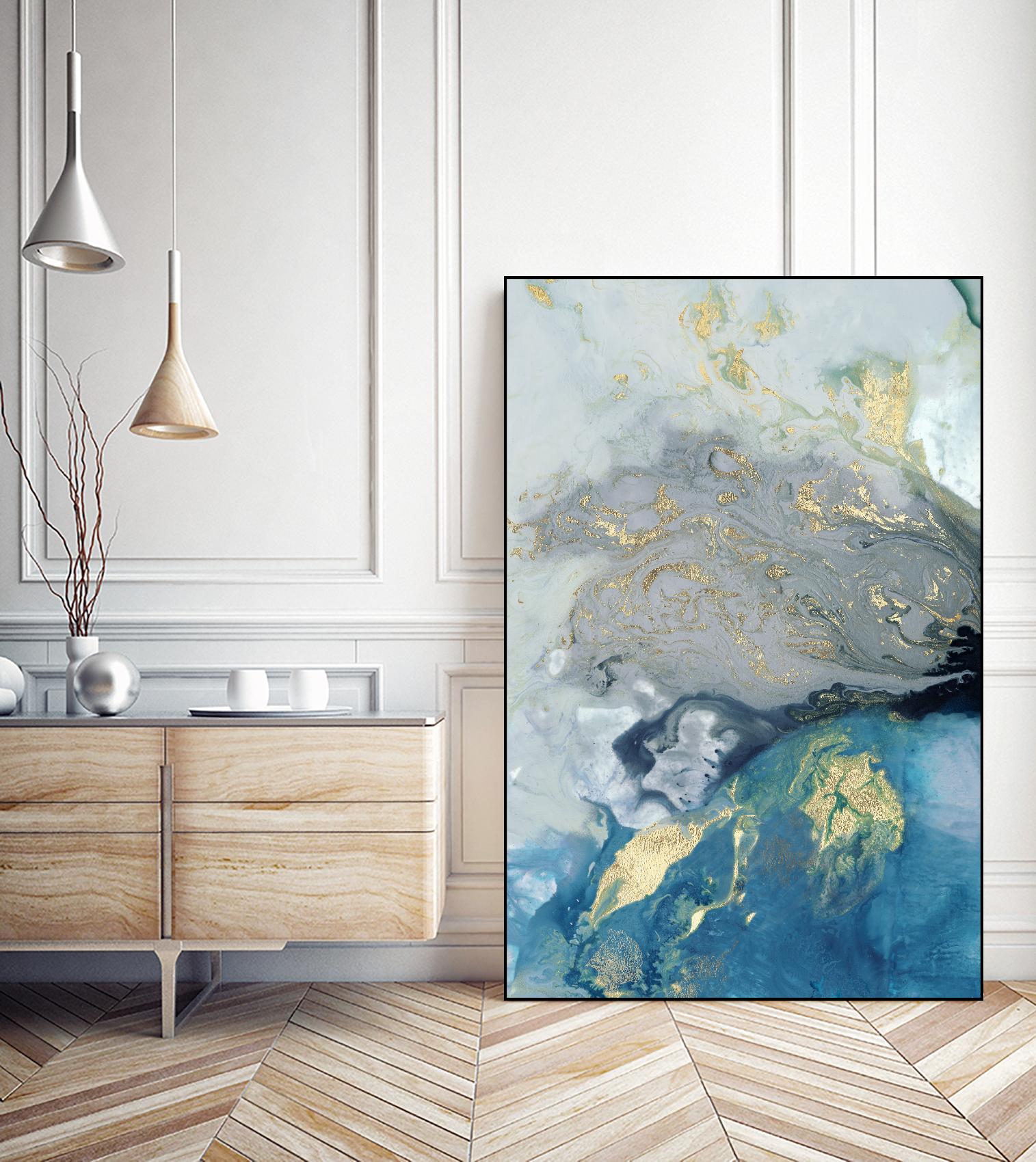Ocean Splash I by PI Studio on GIANT ART - blue abstract