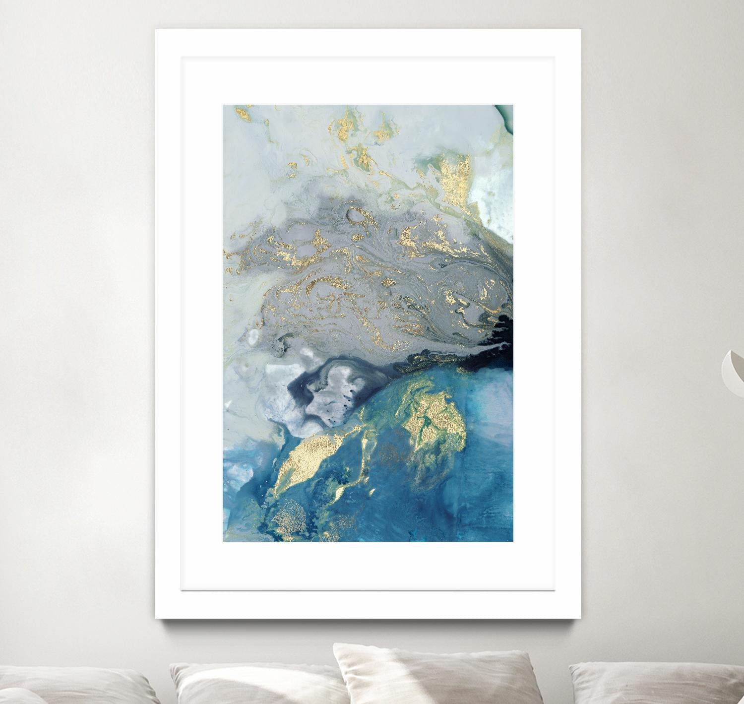 Ocean Splash I by PI Studio on GIANT ART - blue abstract
