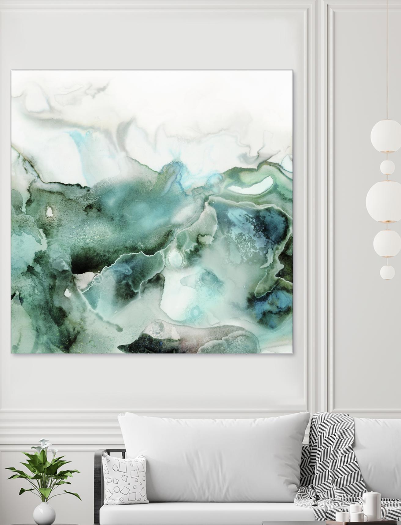 Mint Bubbles I by PI Studio on GIANT ART - white abstract