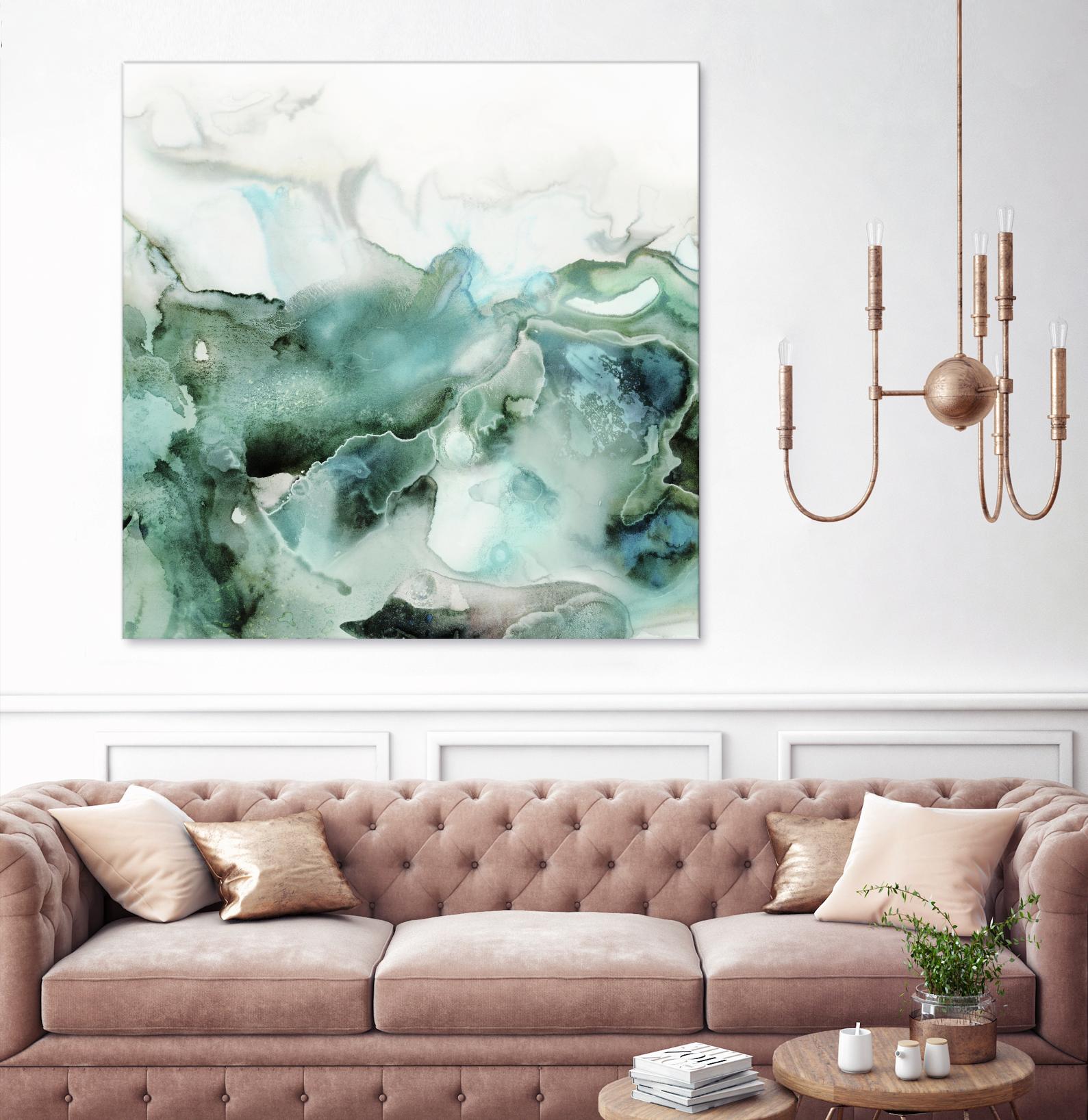 Mint Bubbles I by PI Studio on GIANT ART - white abstract