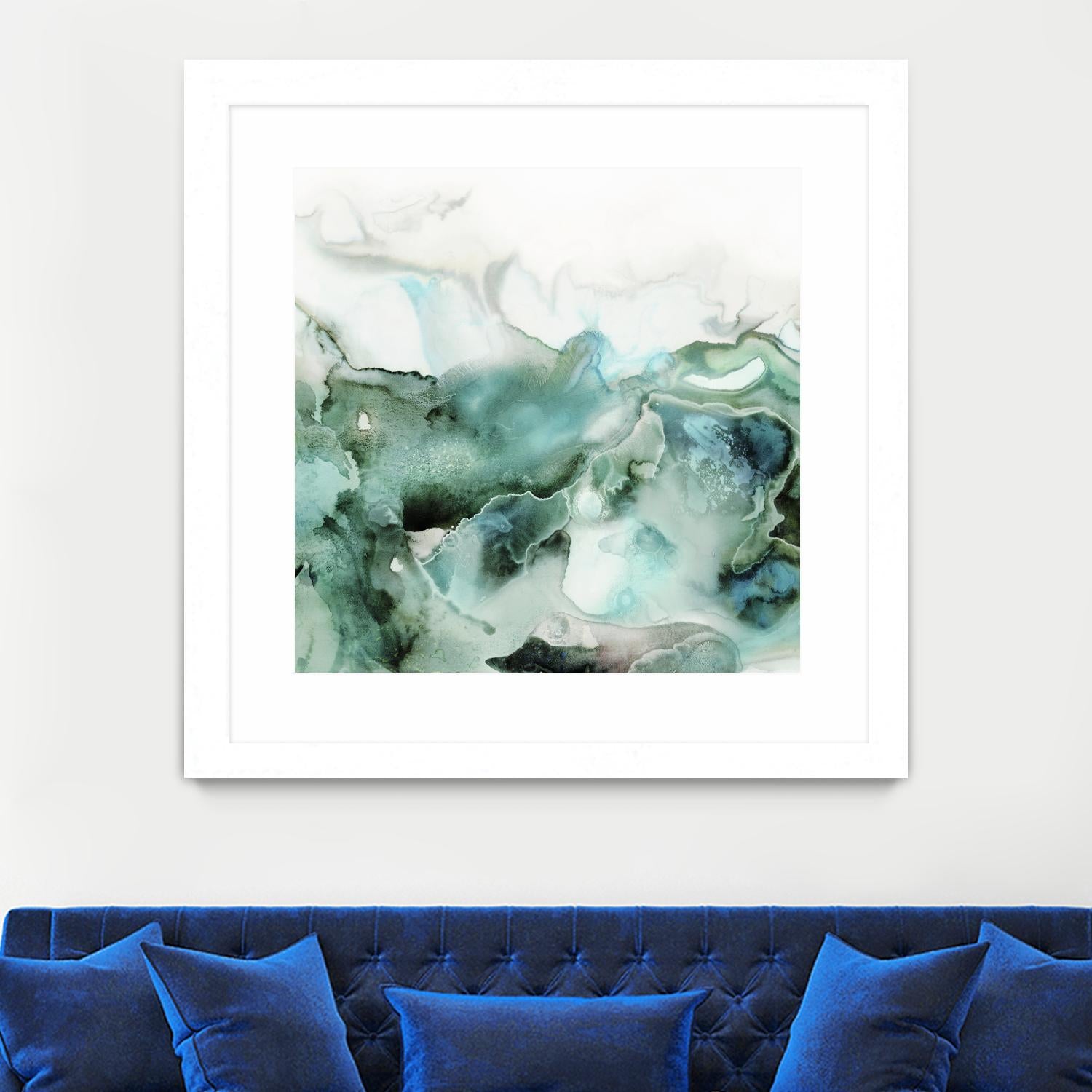 Mint Bubbles I by PI Studio on GIANT ART - white abstract