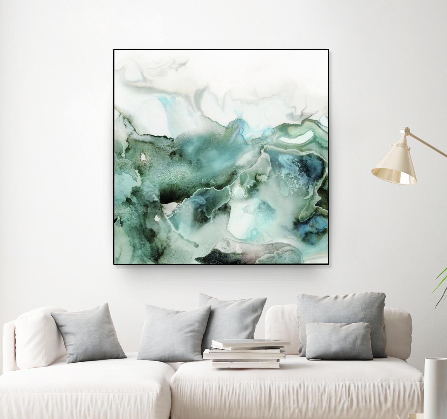 Mint Bubbles I by PI Studio on GIANT ART - white abstract